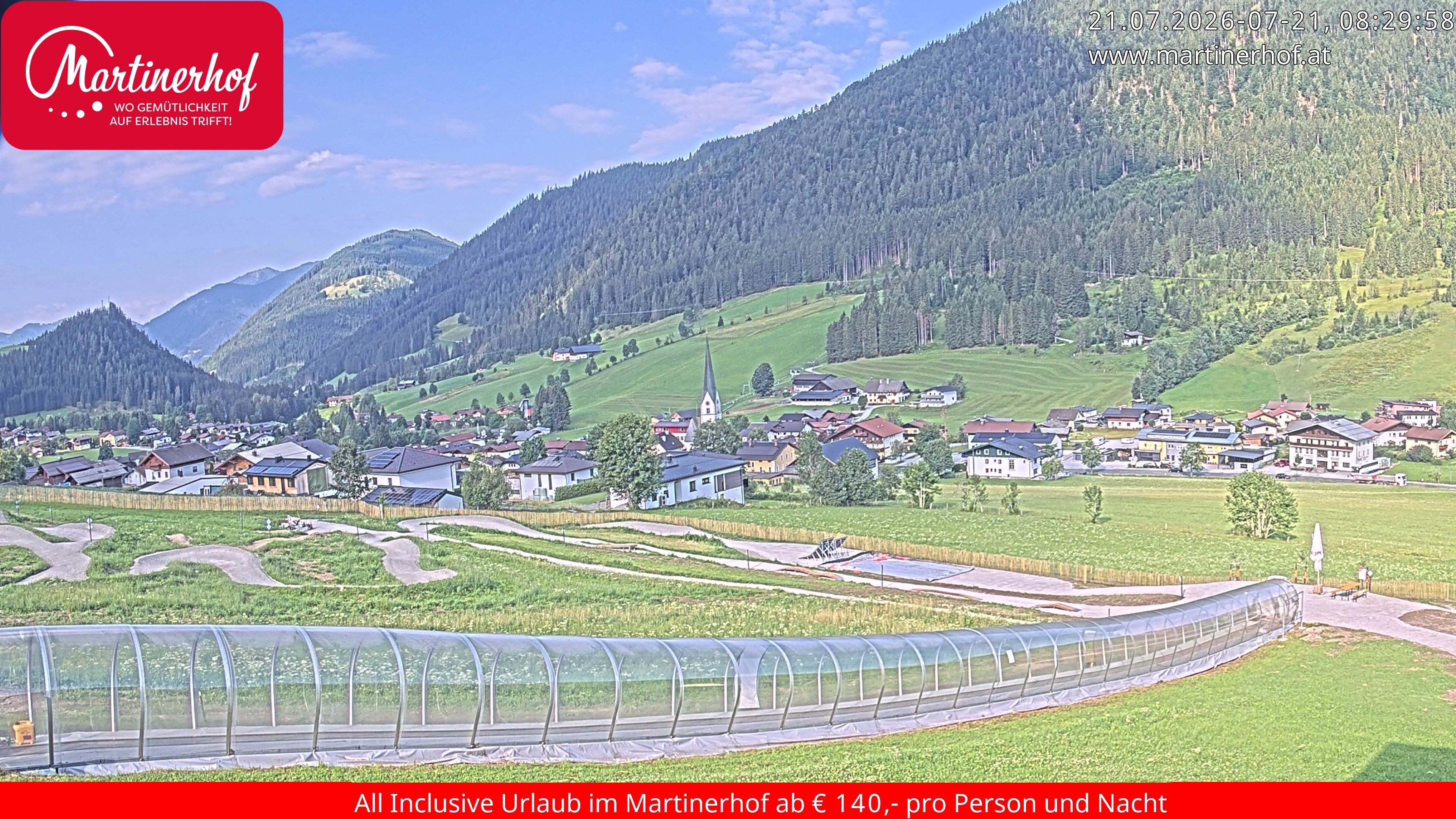 Archiv Foto Webcam Sicht auf St. Martin am Tennengebirge