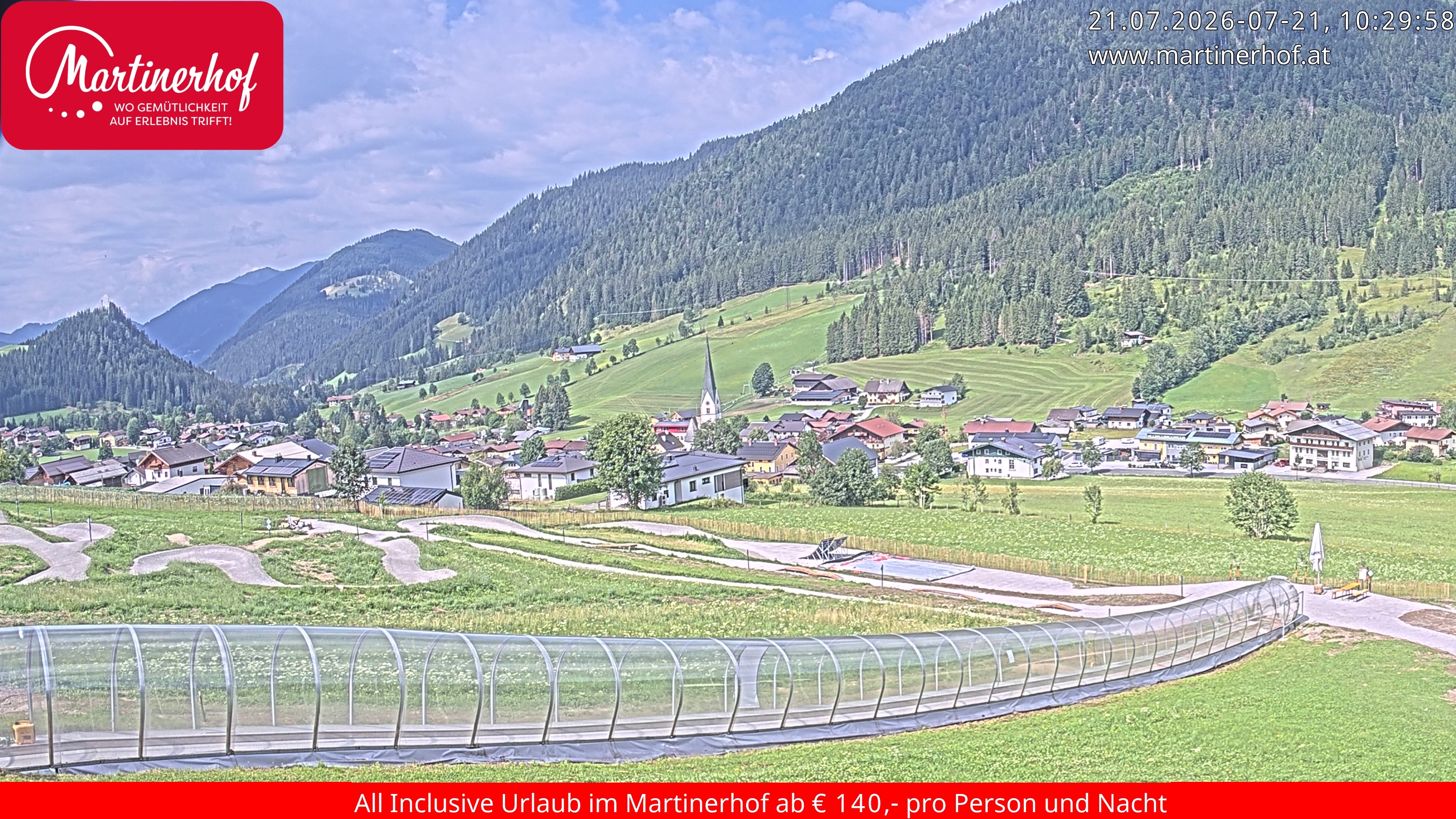 Archiv Foto Webcam Sicht auf St. Martin am Tennengebirge