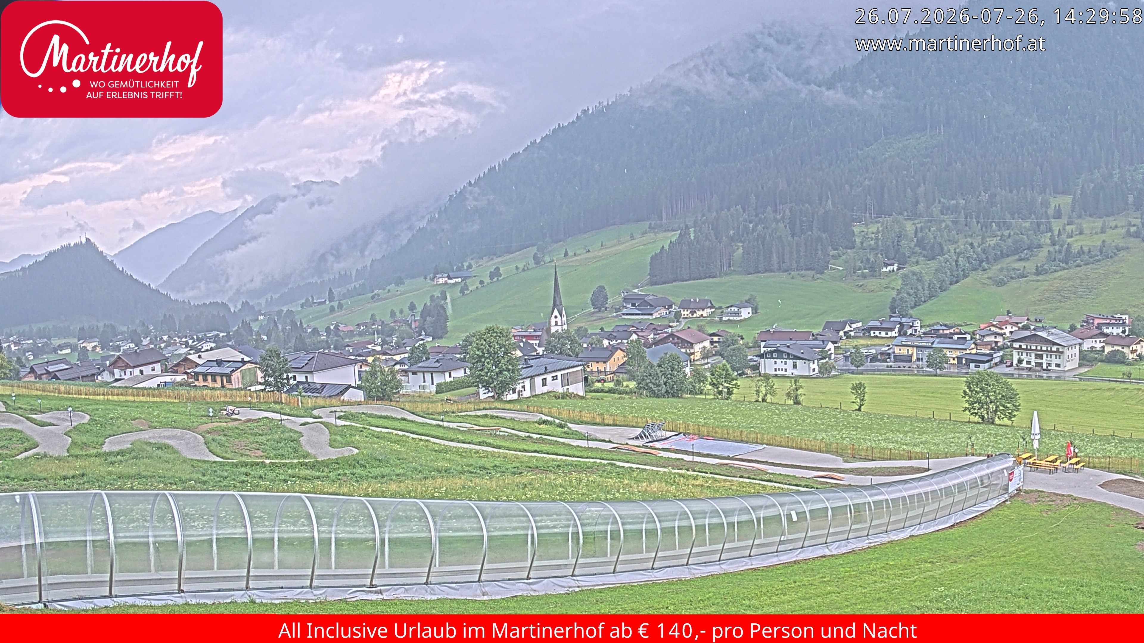 Archived image Webcam Clear view of the town St. Martin in the greater area of Salzburg