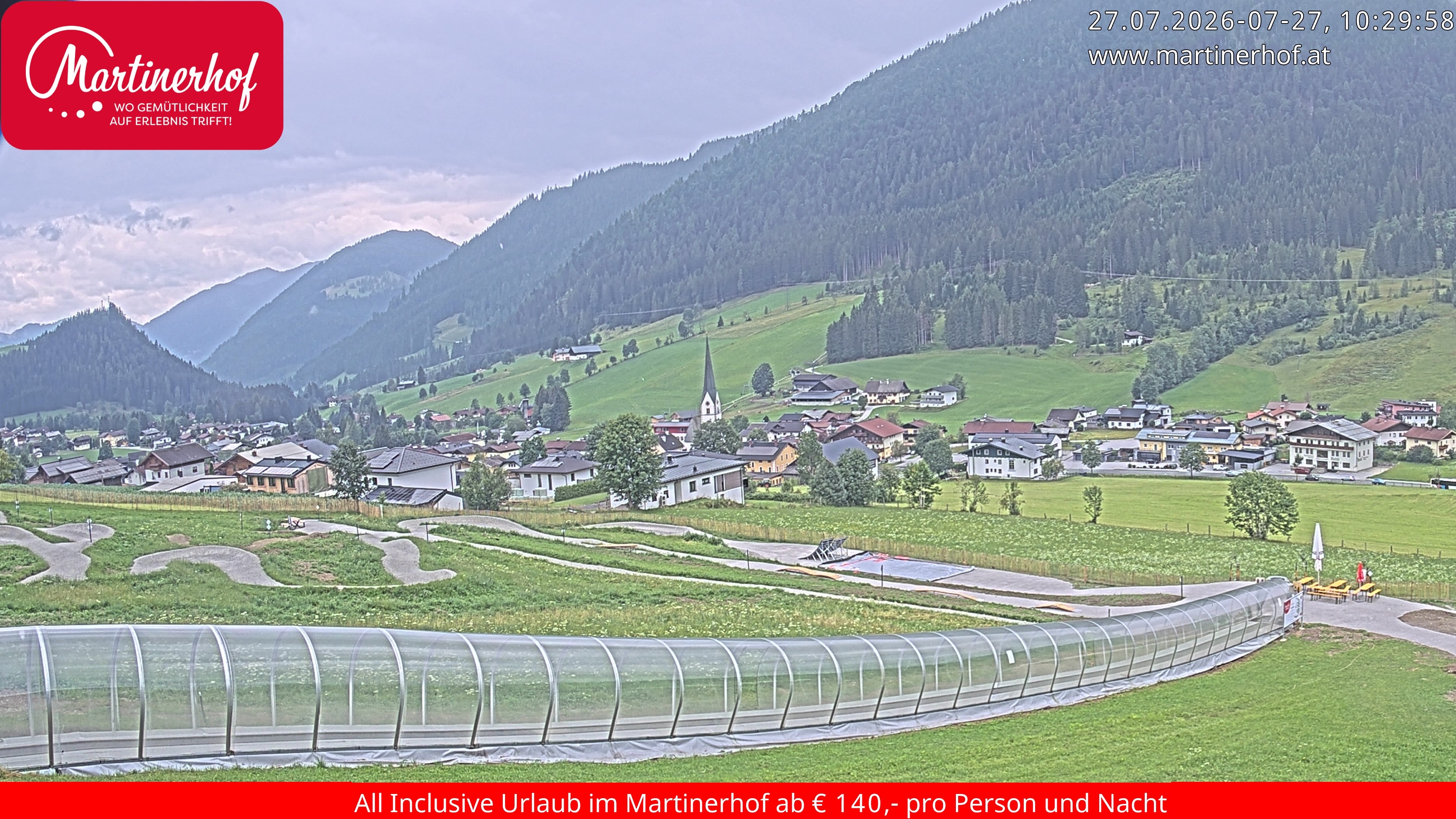 Archiv Foto Webcam Sicht auf St. Martin am Tennengebirge