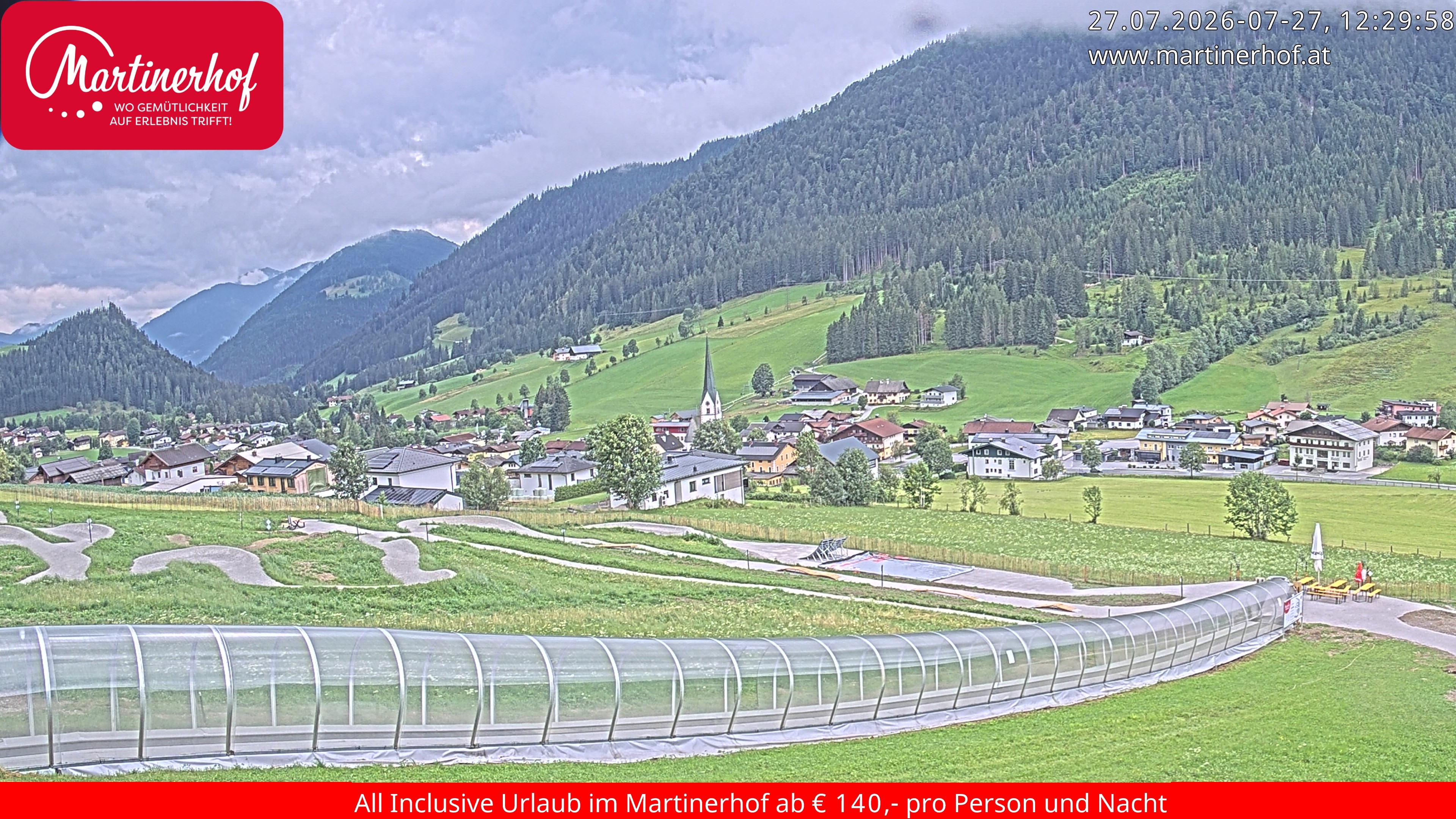 Archiv Foto Webcam Sicht auf St. Martin am Tennengebirge