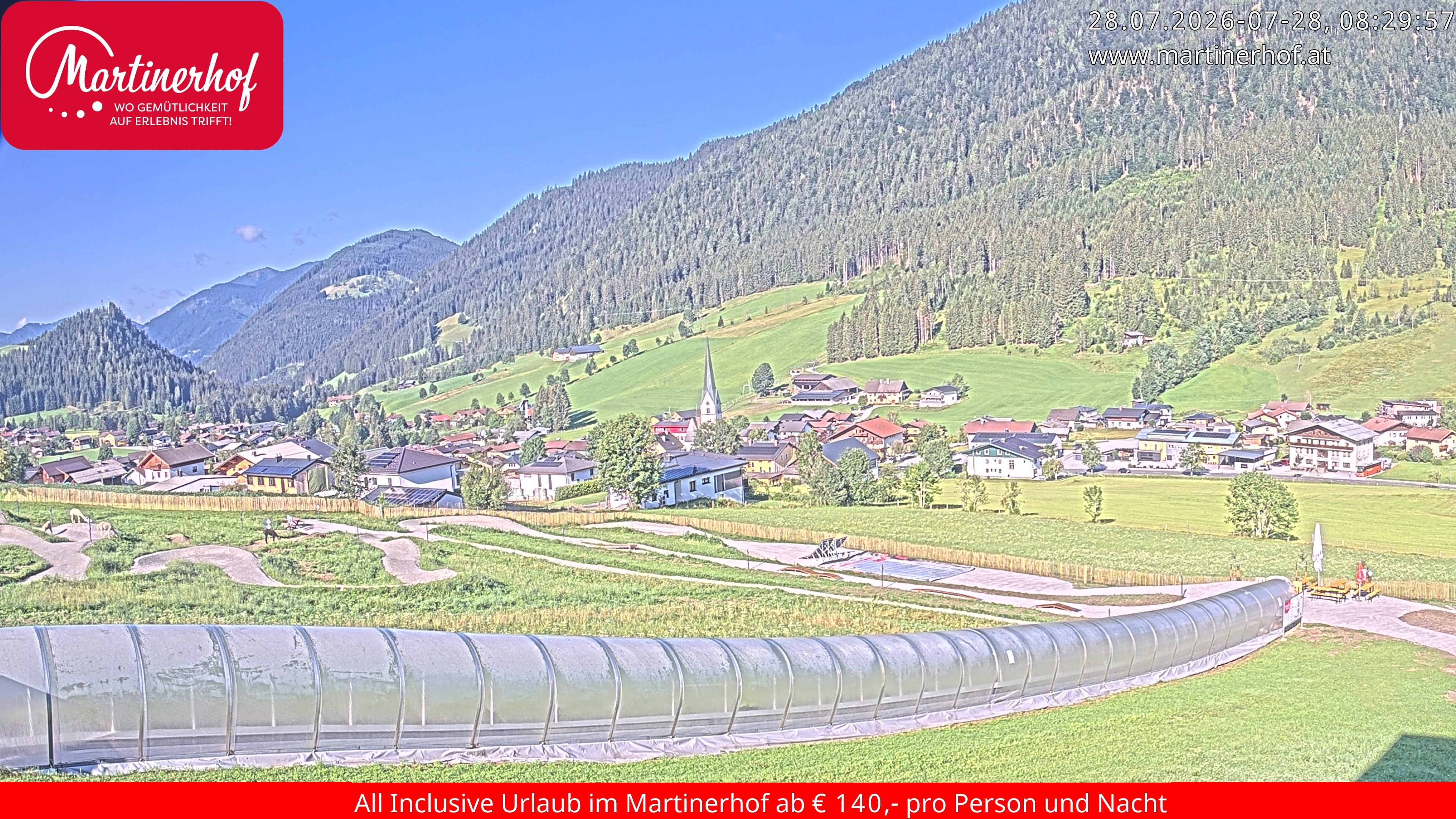 Archiv Foto Webcam Sicht auf St. Martin am Tennengebirge