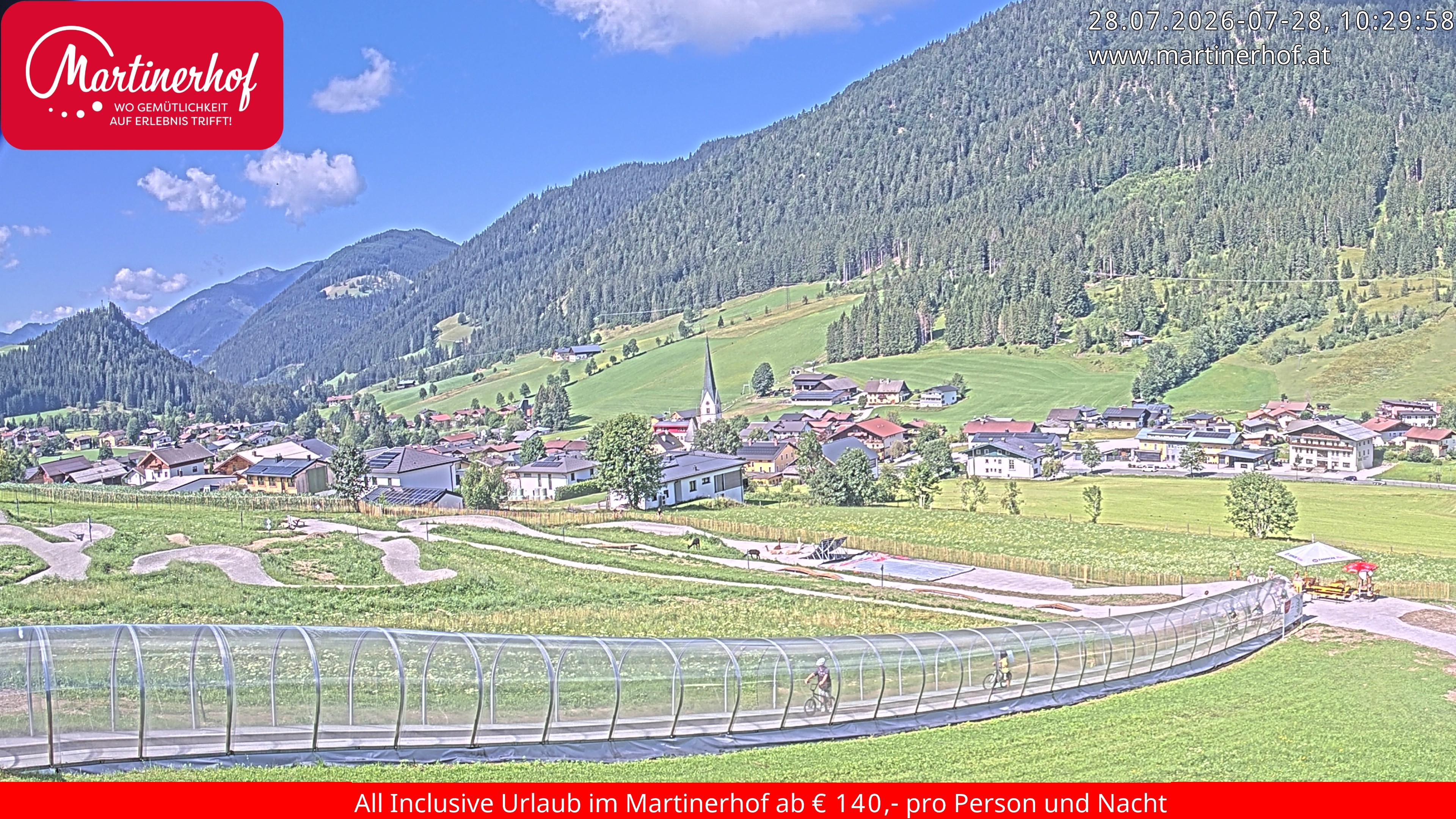 Archiv Foto Webcam Sicht auf St. Martin am Tennengebirge