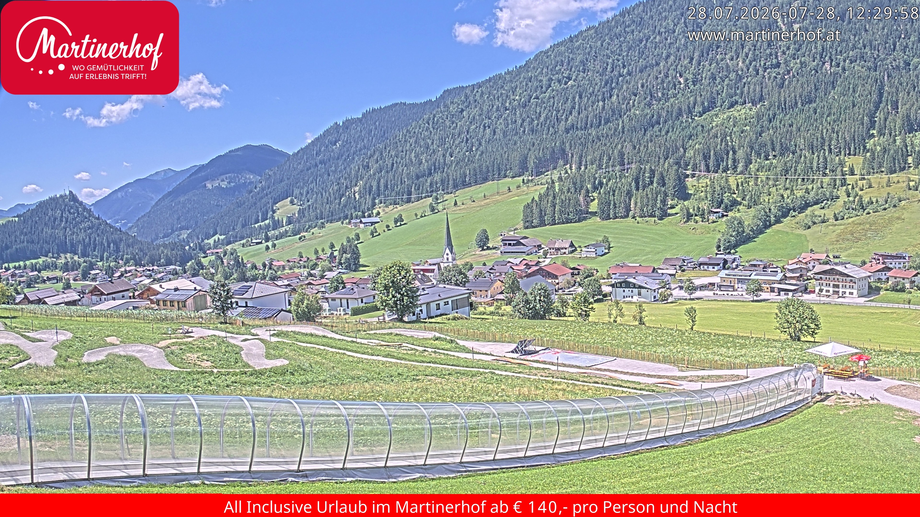 Archiv Foto Webcam Sicht auf St. Martin am Tennengebirge