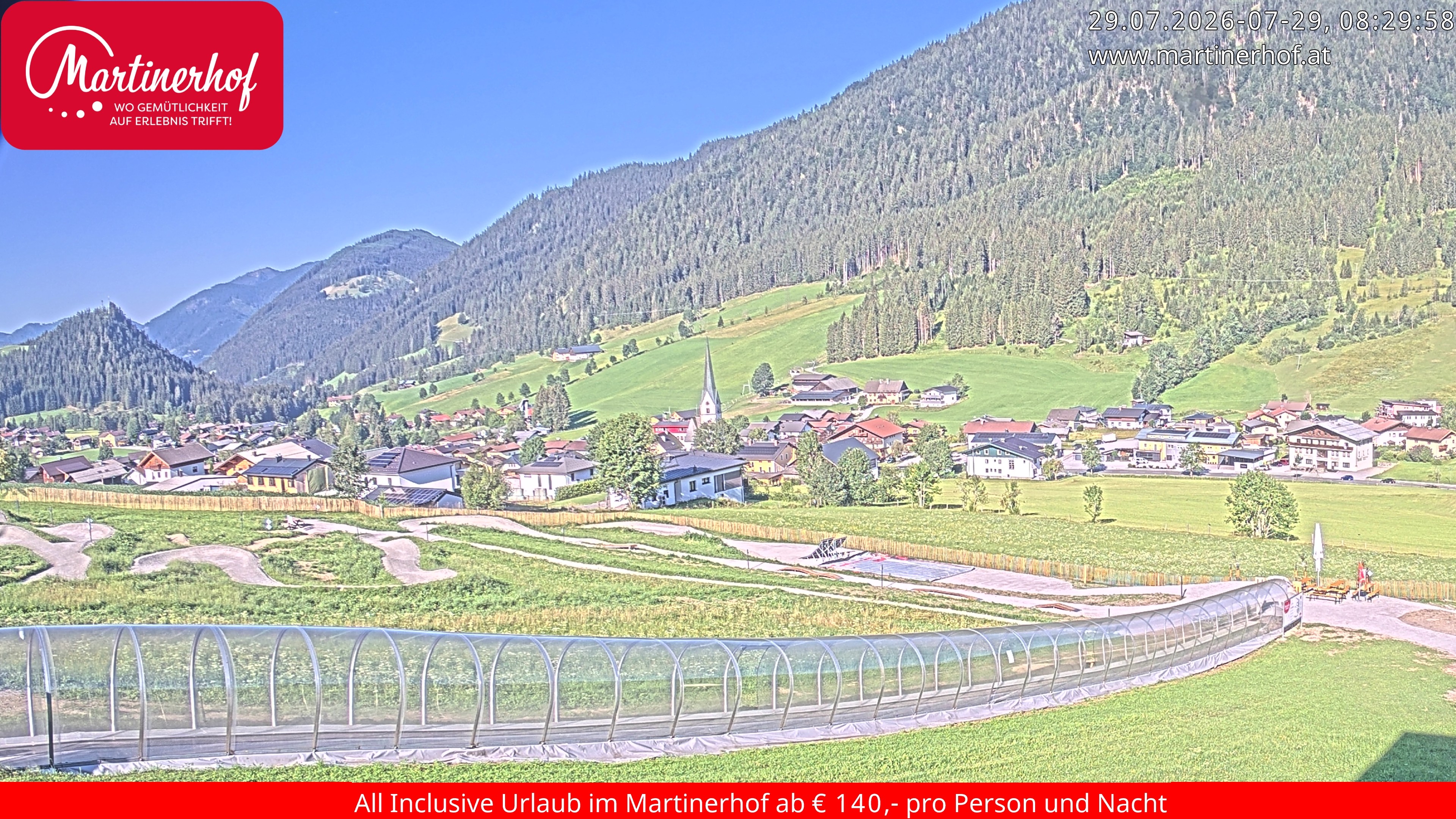 Archiv Foto Webcam Sicht auf St. Martin am Tennengebirge