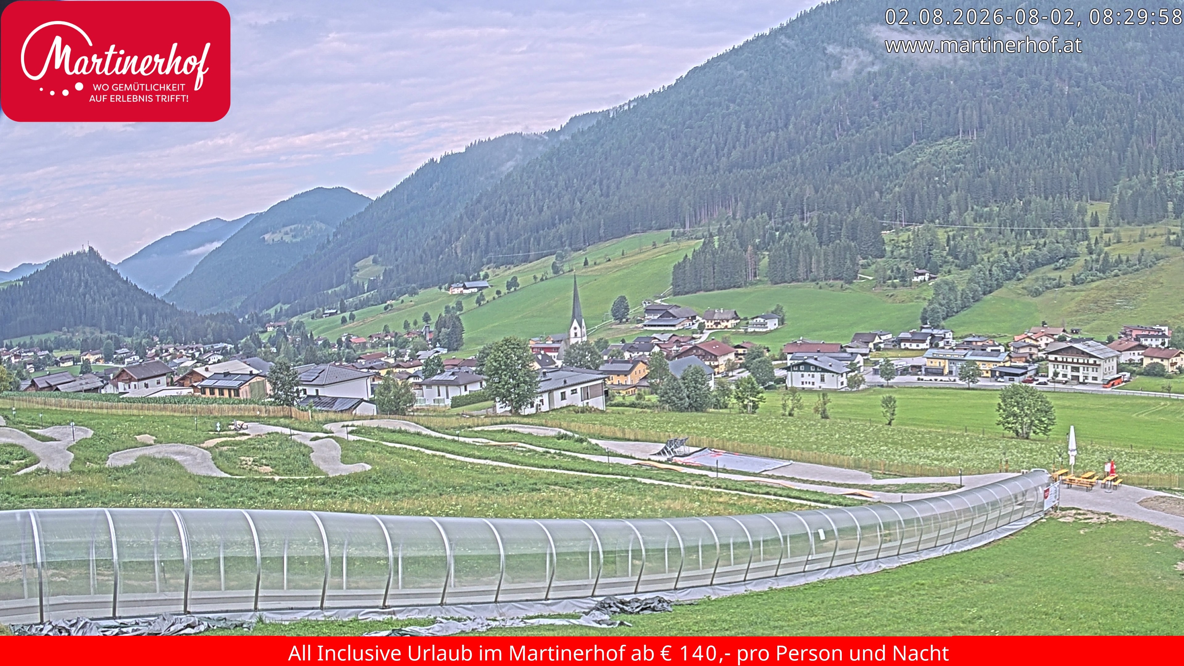 Archiv Foto Webcam Sicht auf St. Martin am Tennengebirge