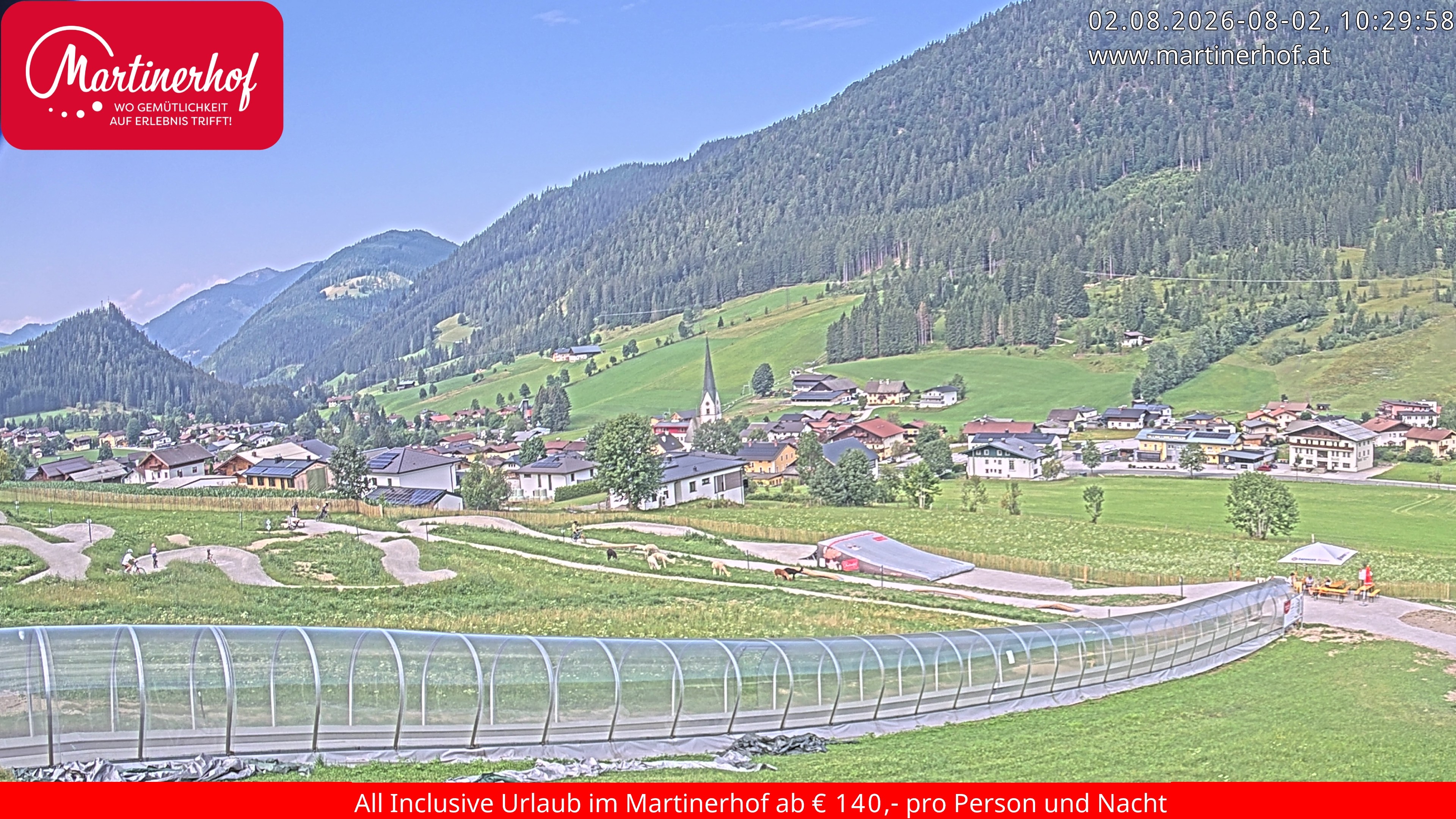 Archiv Foto Webcam Sicht auf St. Martin am Tennengebirge