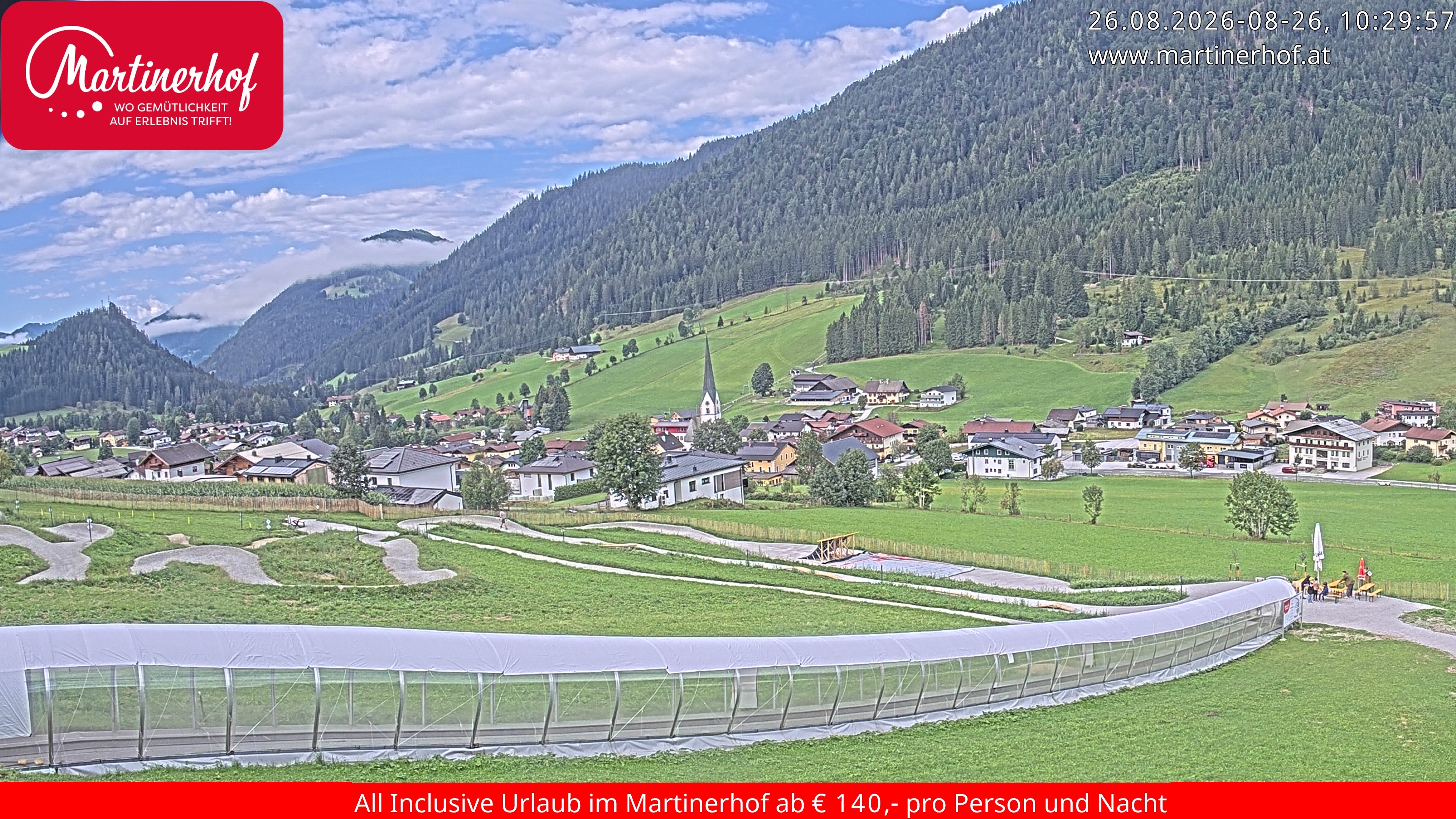 Archiv Foto Webcam Sicht auf St. Martin am Tennengebirge