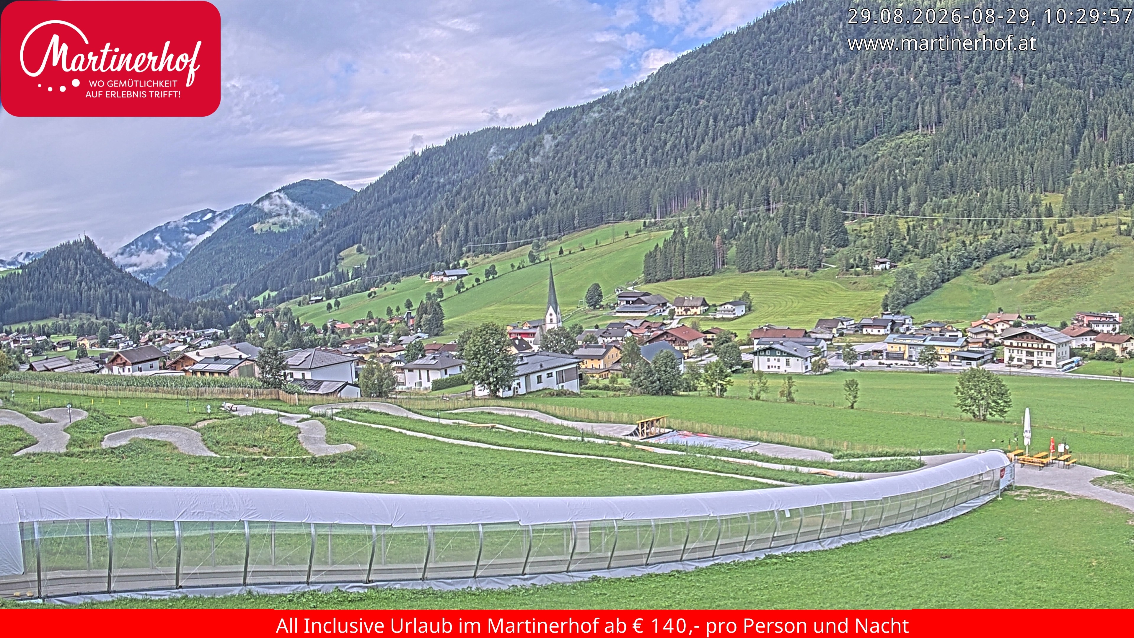 Archiv Foto Webcam Sicht auf St. Martin am Tennengebirge