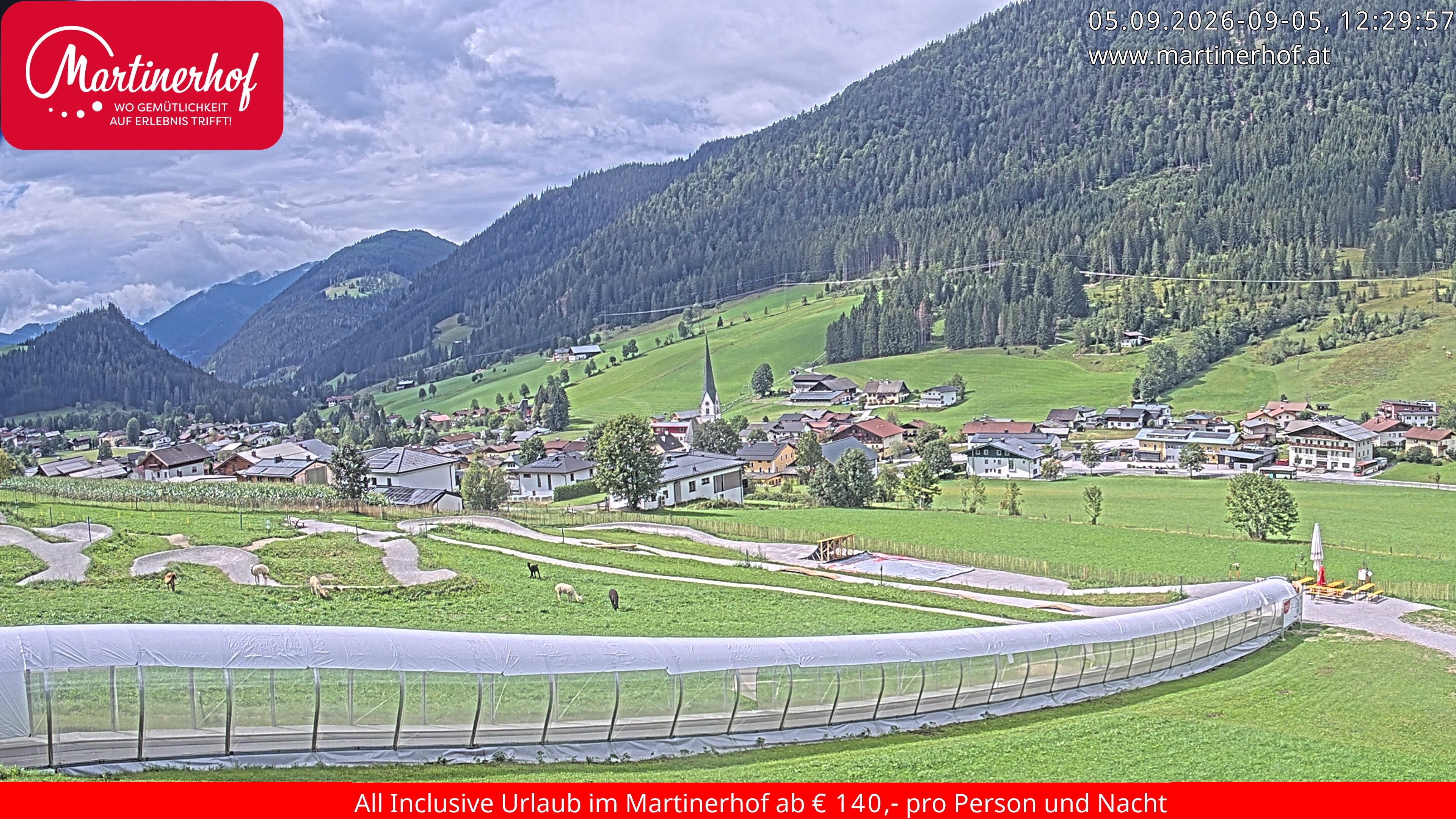 Archiv Foto Webcam Sicht auf St. Martin am Tennengebirge