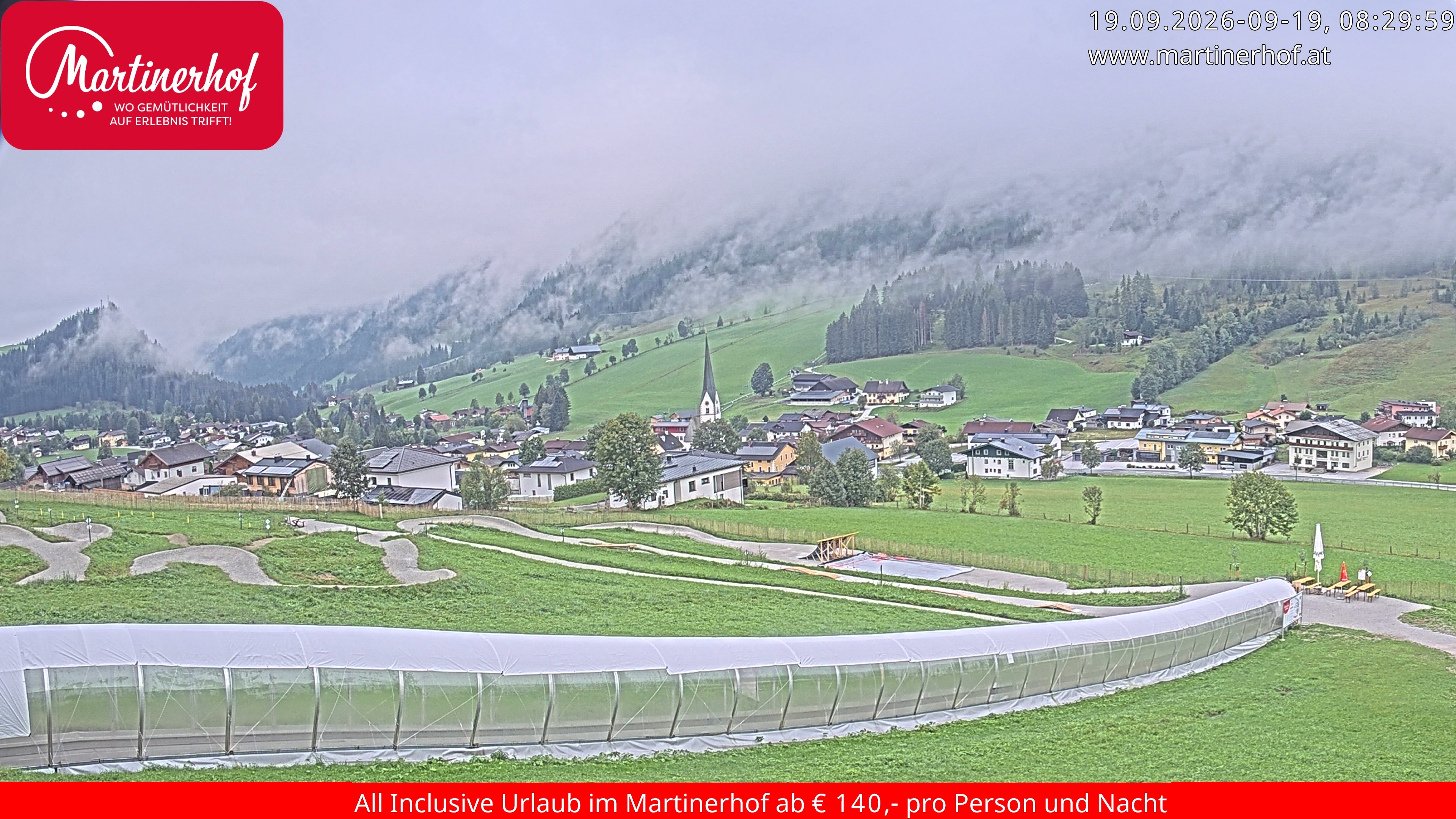 Archived image Webcam Clear view of the town St. Martin in the greater area of Salzburg