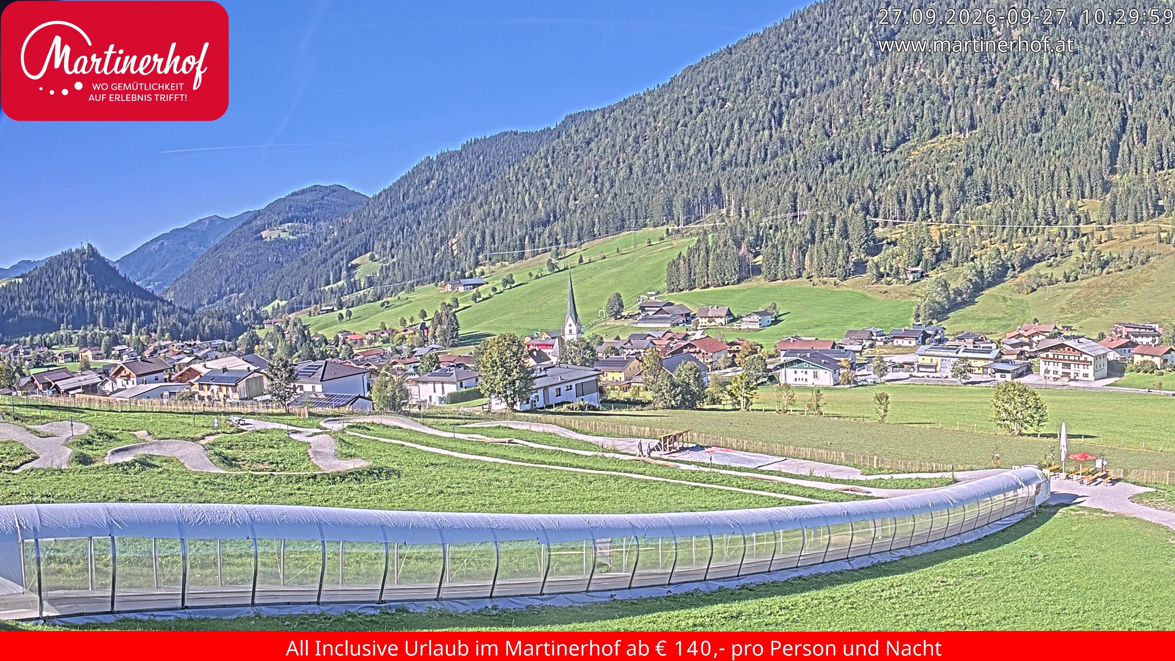 Archiv Foto Webcam Sicht auf St. Martin am Tennengebirge
