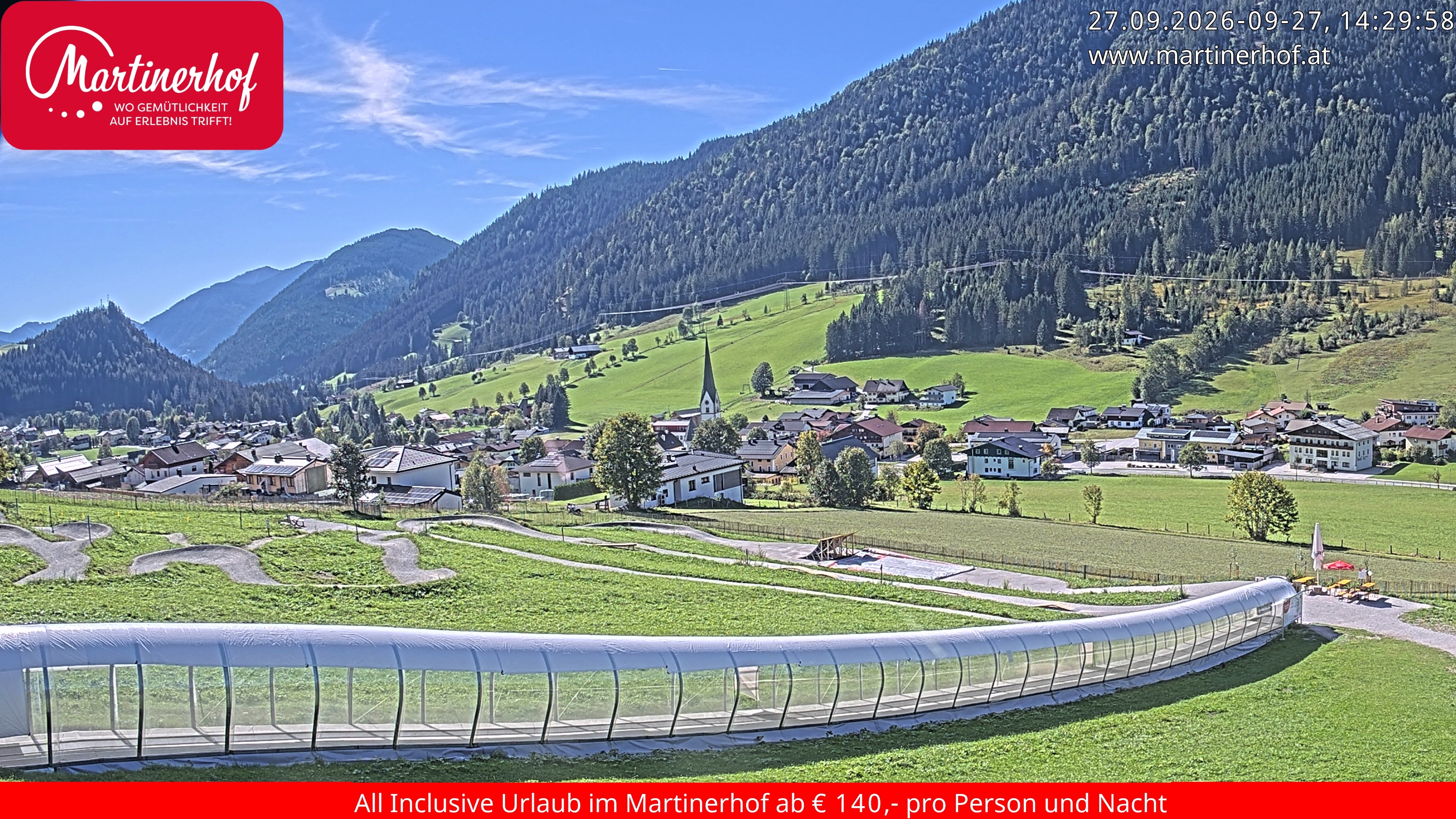 Archiv Foto Webcam Sicht auf St. Martin am Tennengebirge