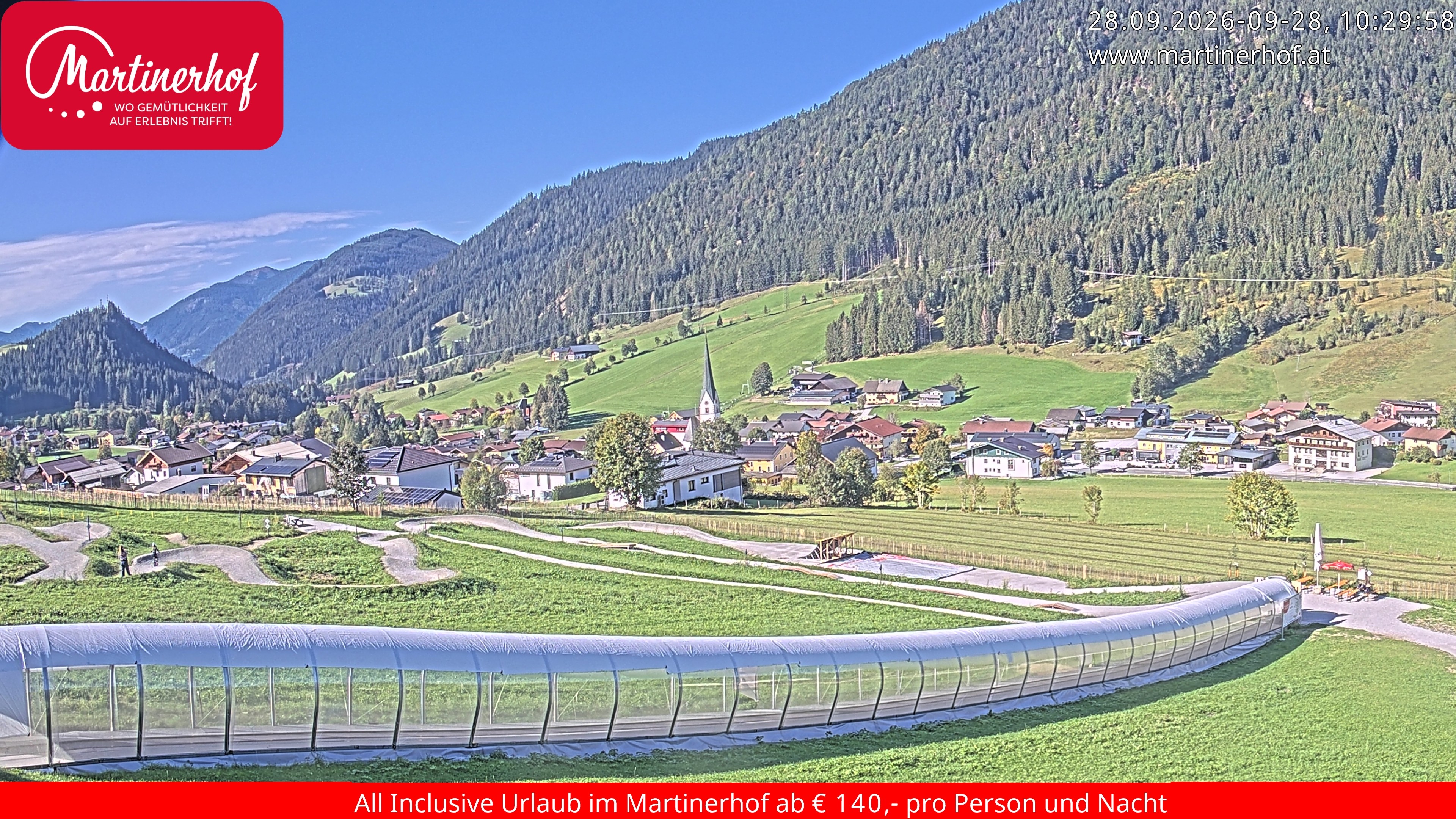 Archiv Foto Webcam Sicht auf St. Martin am Tennengebirge