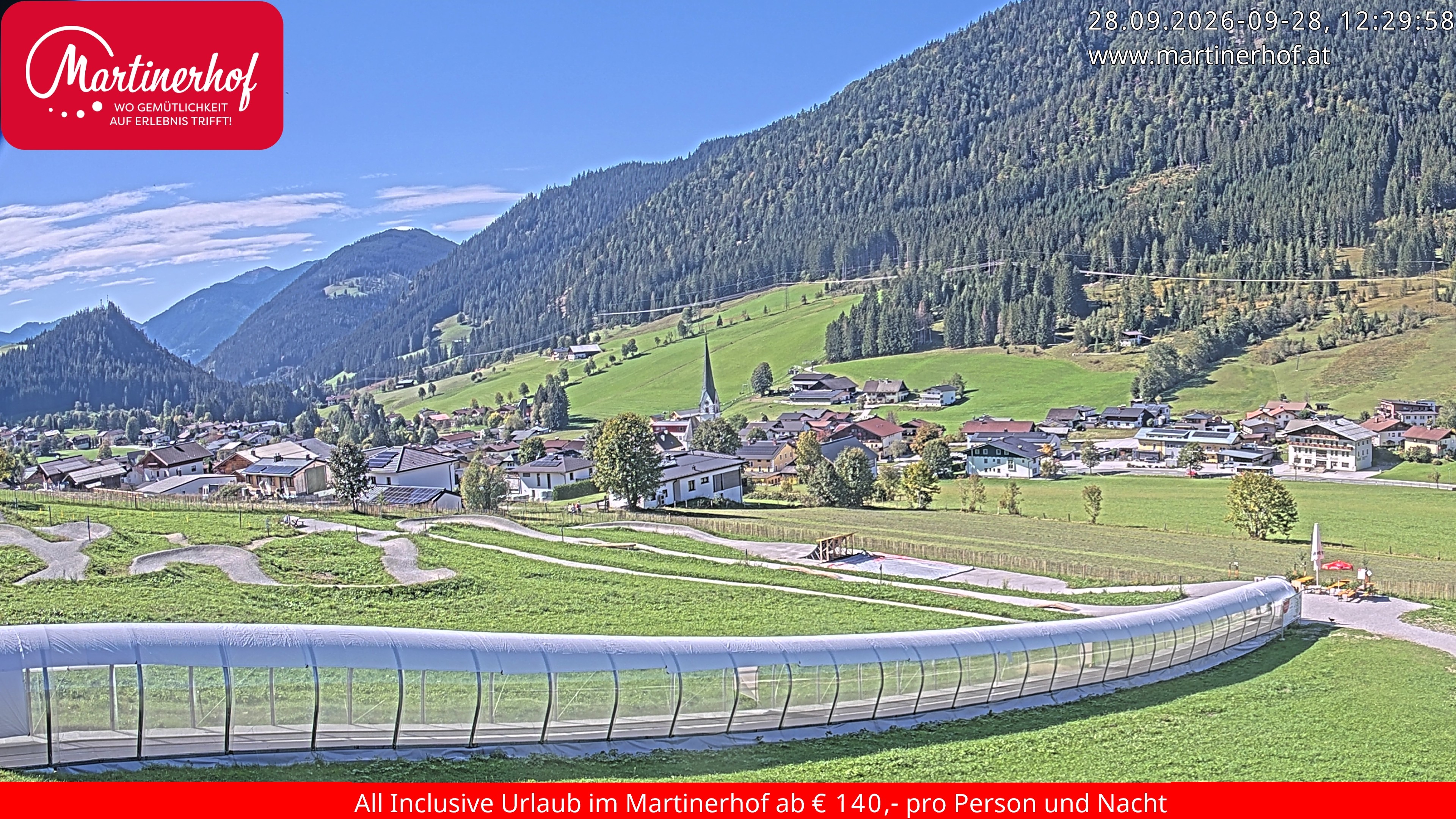 Archiv Foto Webcam Sicht auf St. Martin am Tennengebirge