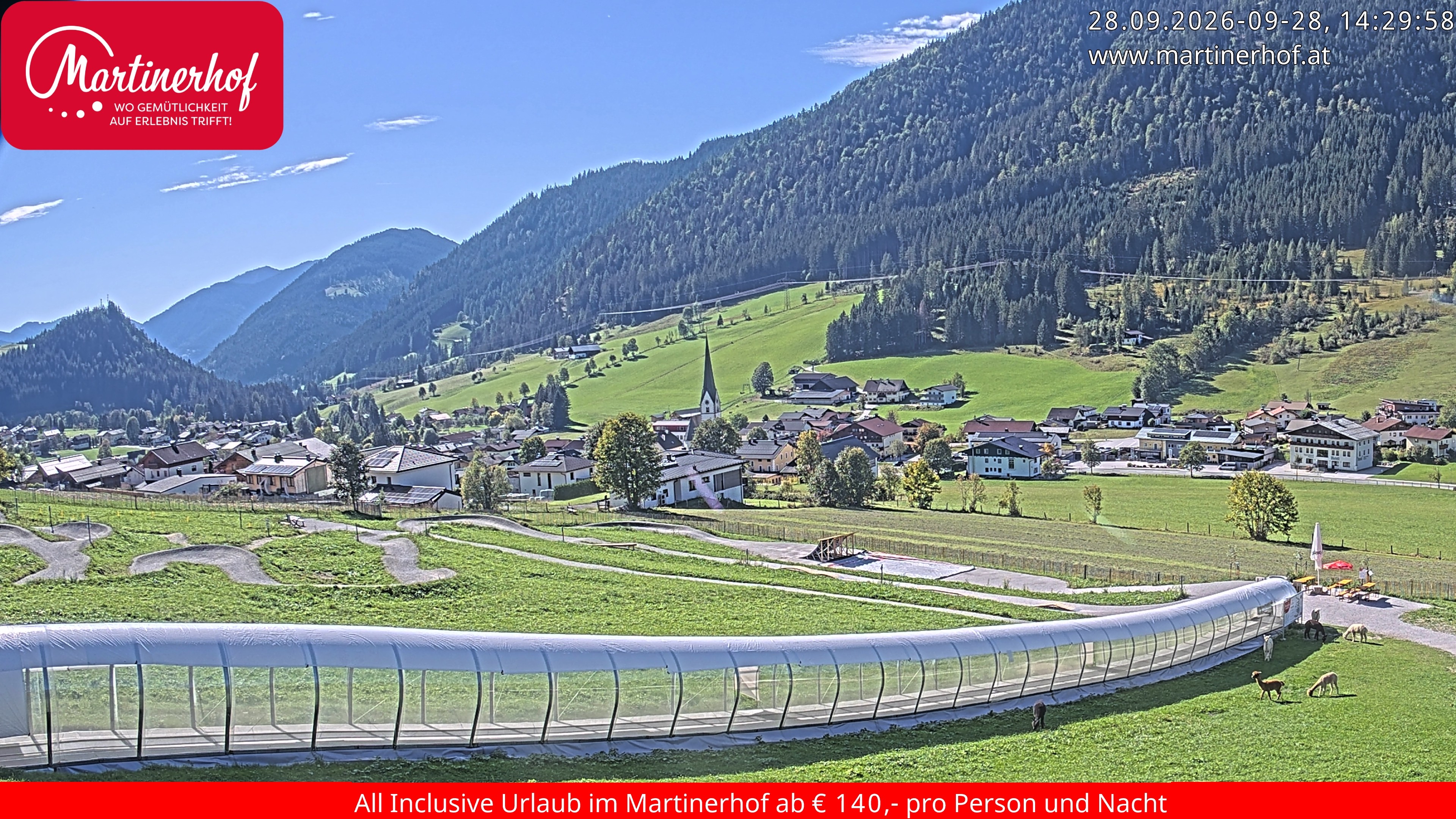 Archiv Foto Webcam Sicht auf St. Martin am Tennengebirge