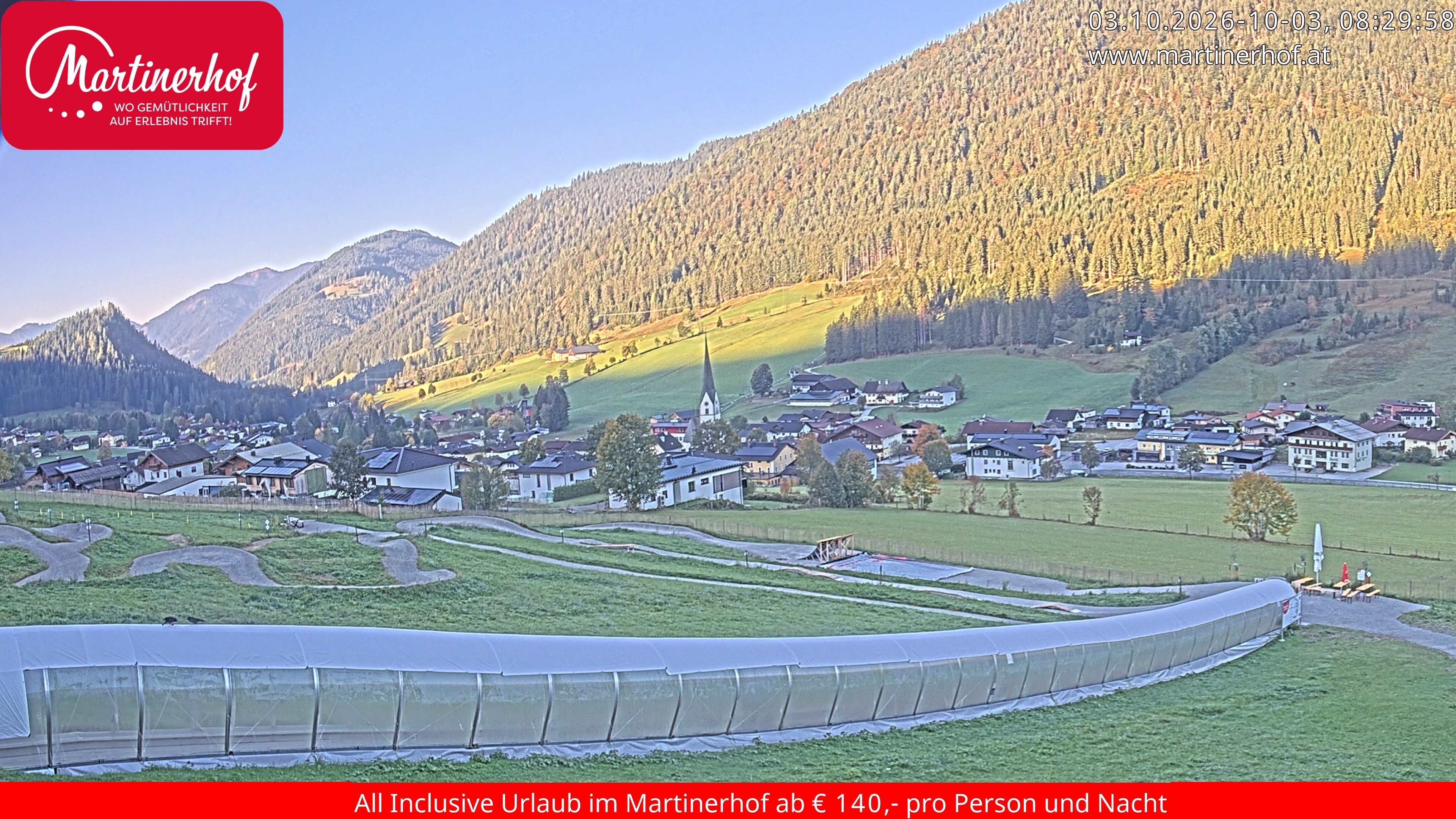 Archiv Foto Webcam Sicht auf St. Martin am Tennengebirge