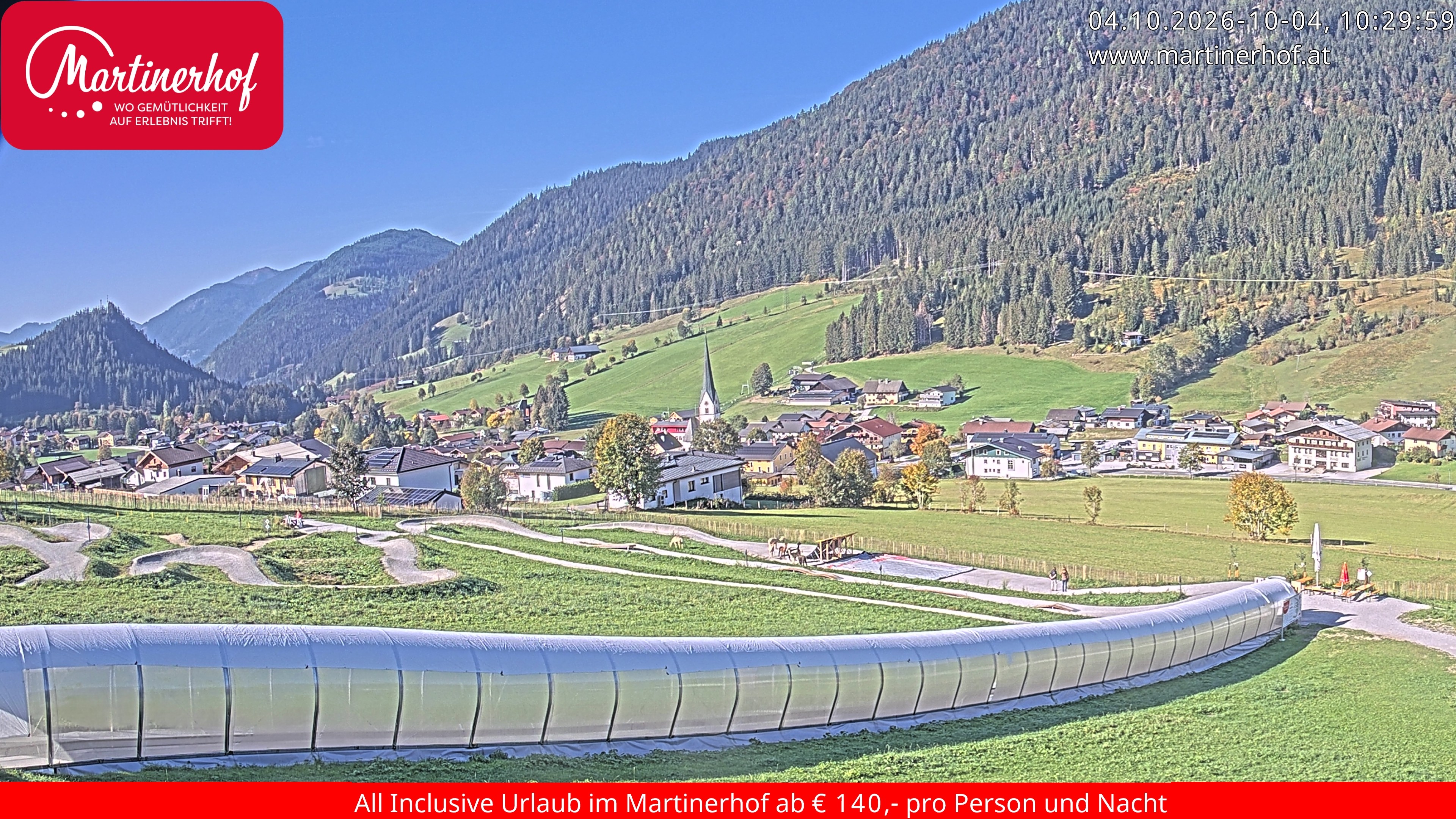 Archiv Foto Webcam Sicht auf St. Martin am Tennengebirge