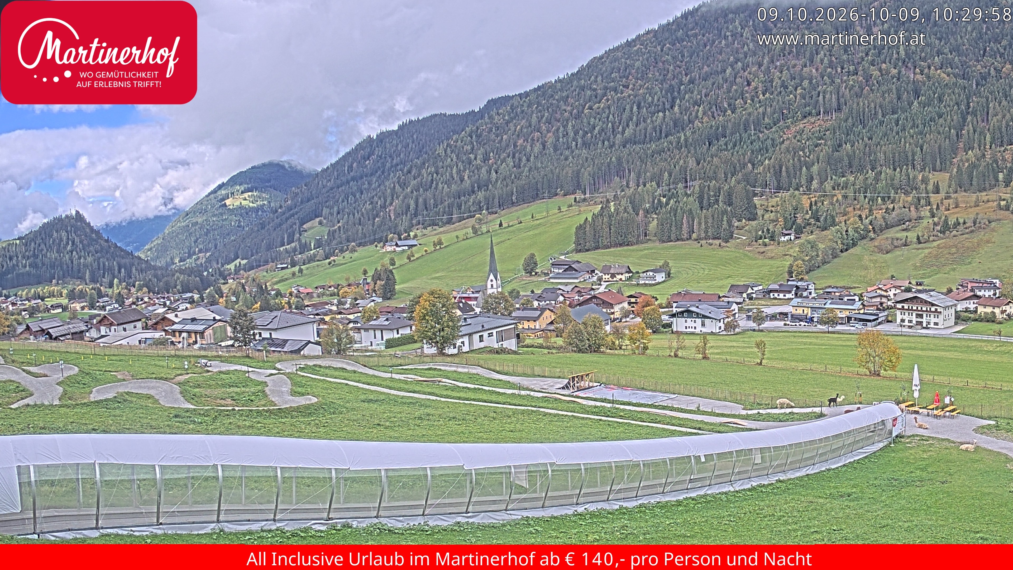 Archiv Foto Webcam Sicht auf St. Martin am Tennengebirge
