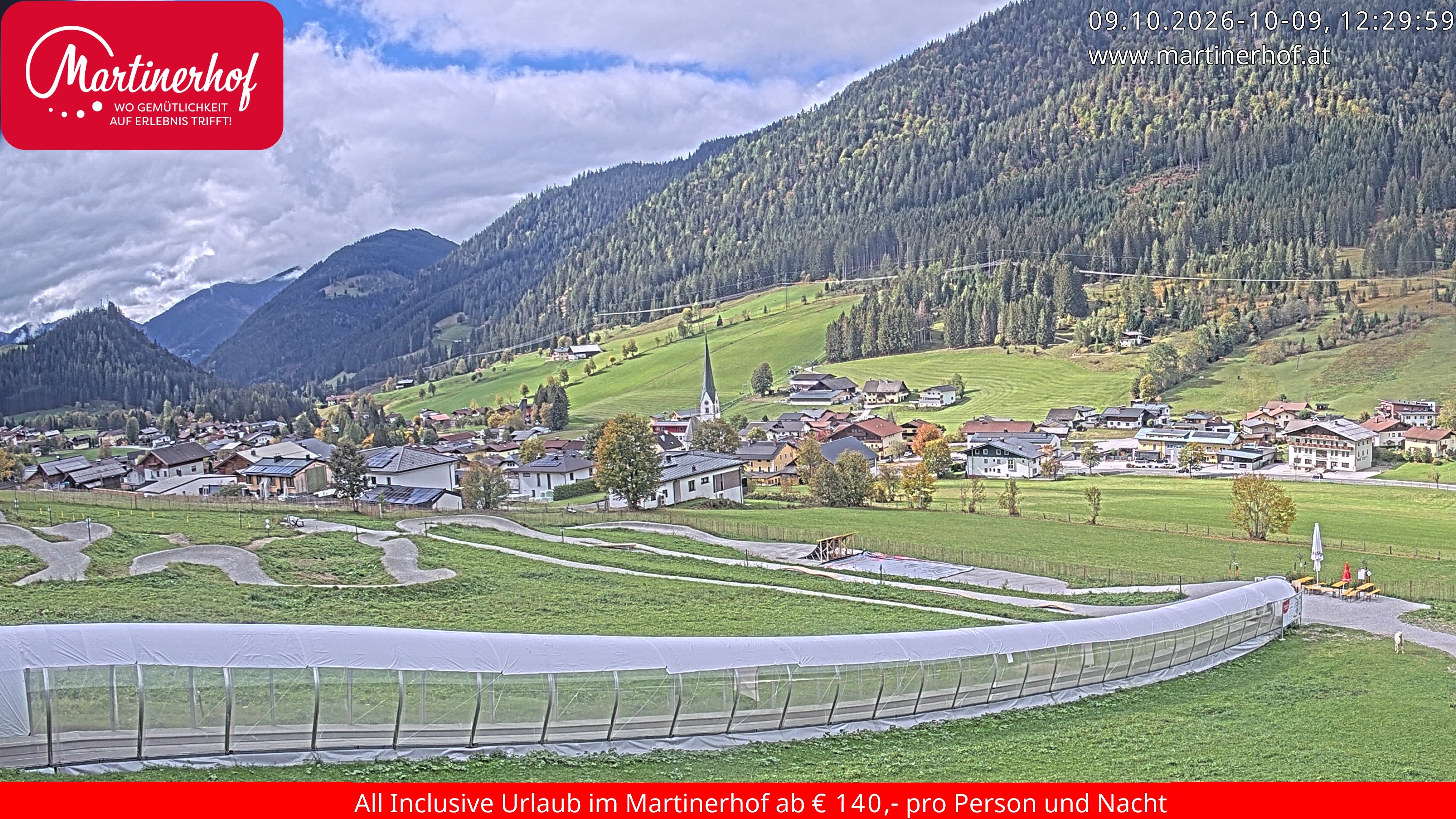 Archiv Foto Webcam Sicht auf St. Martin am Tennengebirge