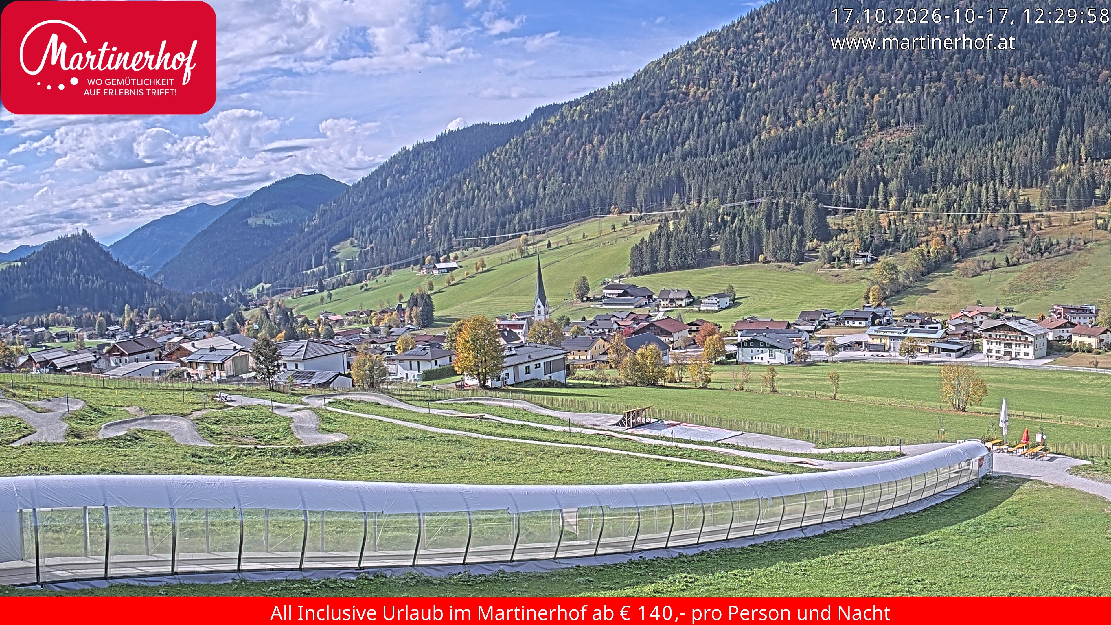 Archiv Foto Webcam Sicht auf St. Martin am Tennengebirge