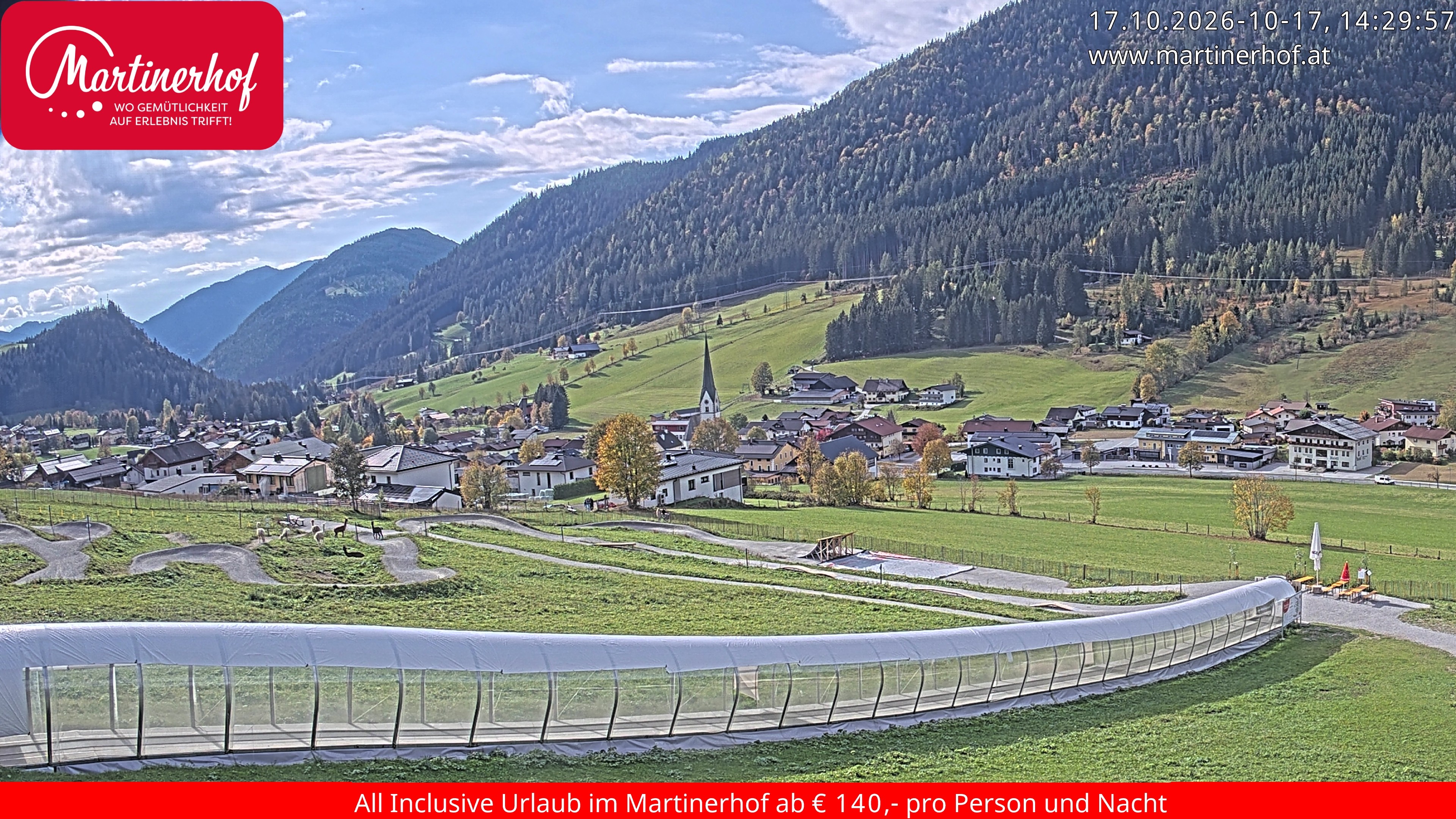 Archiv Foto Webcam Sicht auf St. Martin am Tennengebirge