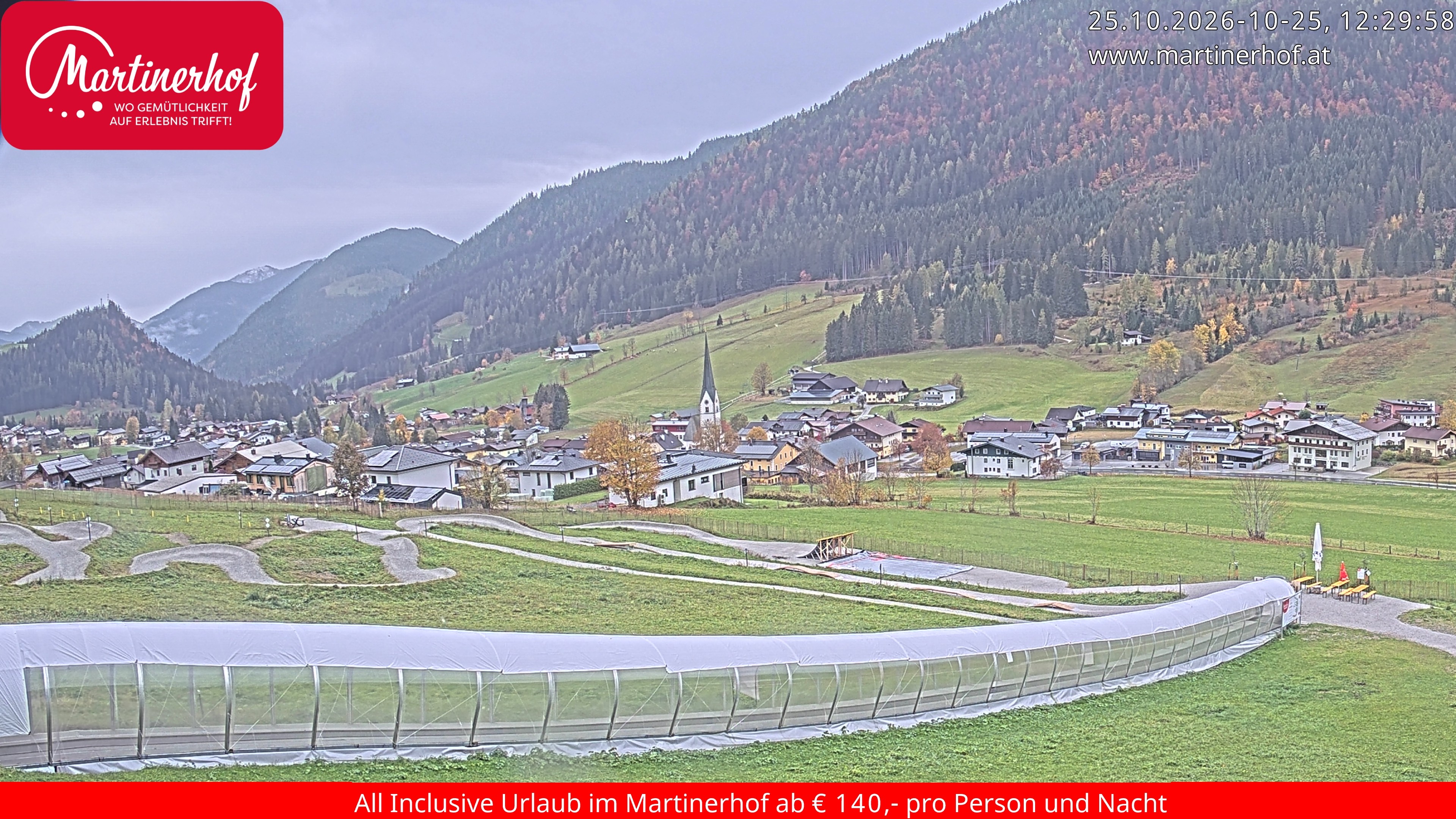 Archiv Foto Webcam Sicht auf St. Martin am Tennengebirge