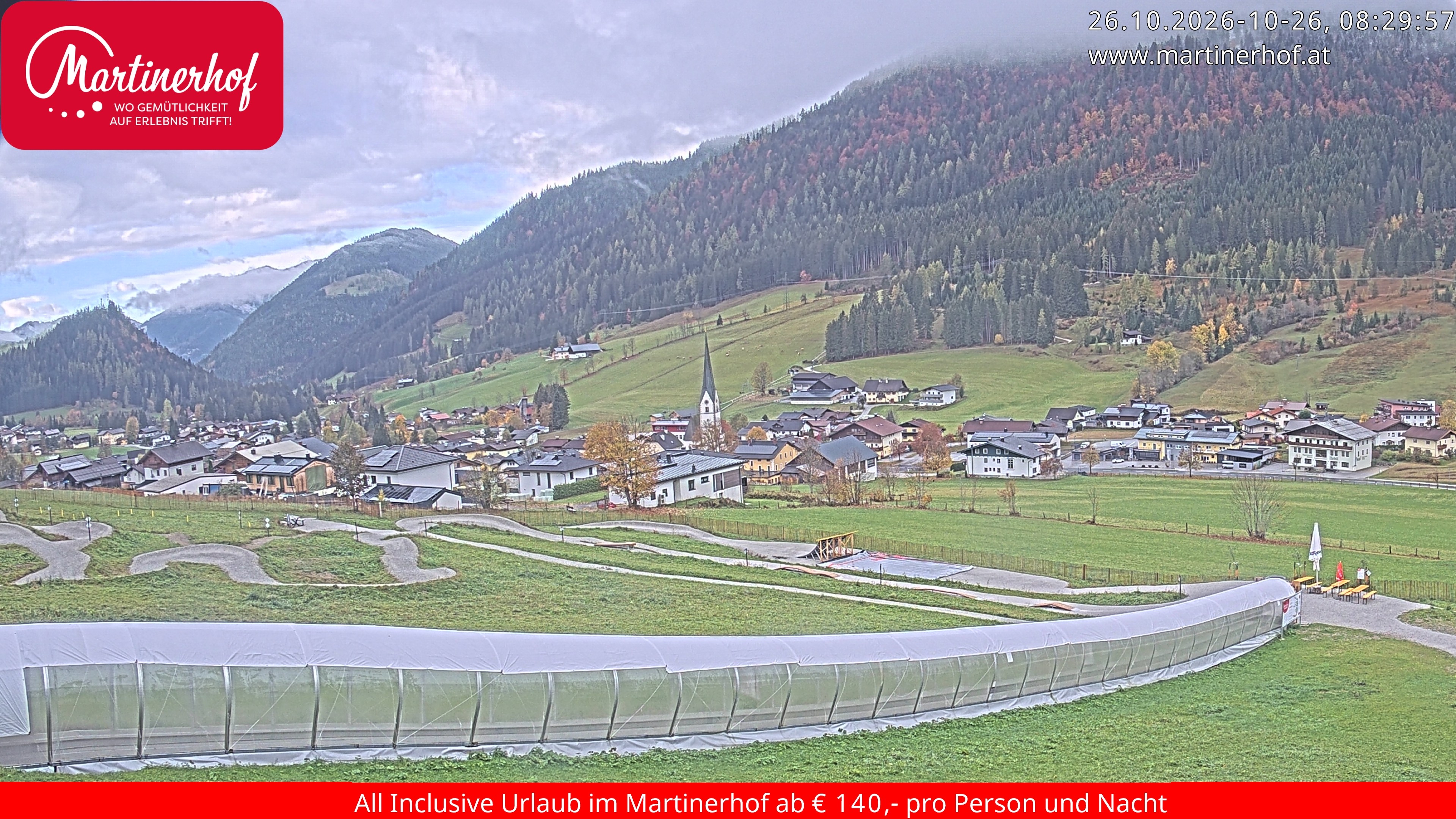 Archiv Foto Webcam Sicht auf St. Martin am Tennengebirge