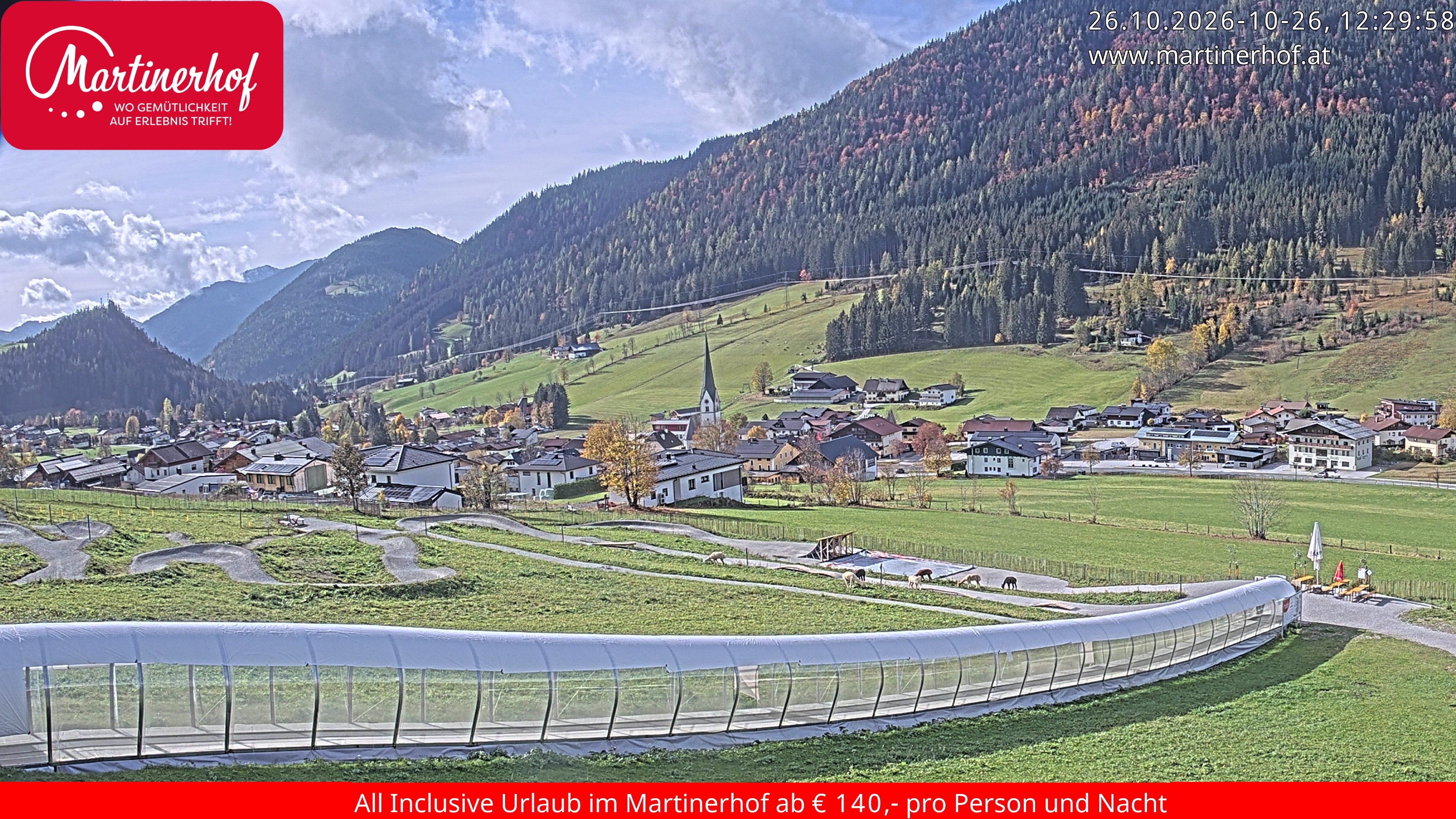 Archiv Foto Webcam Sicht auf St. Martin am Tennengebirge