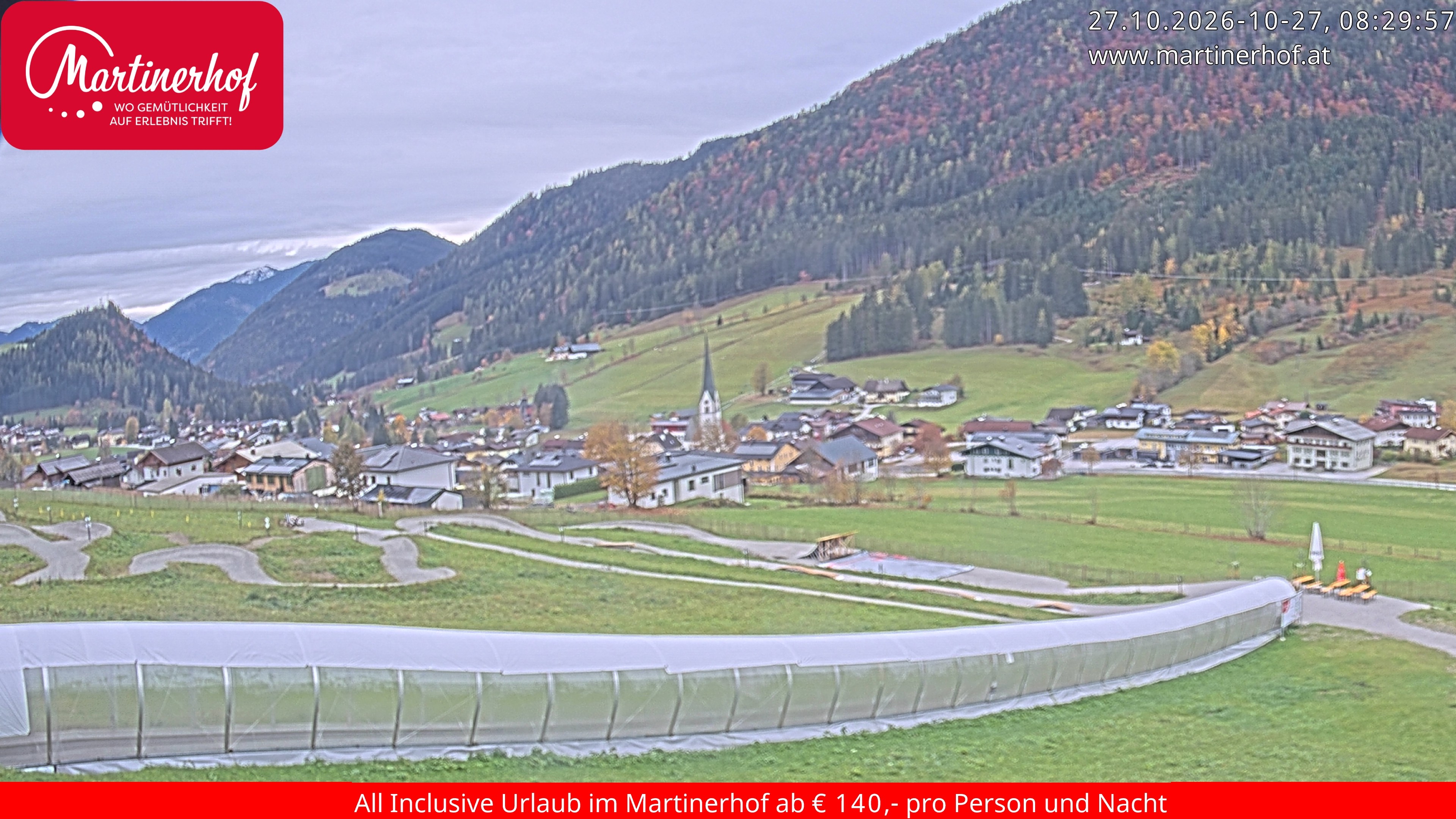 Archiv Foto Webcam Sicht auf St. Martin am Tennengebirge