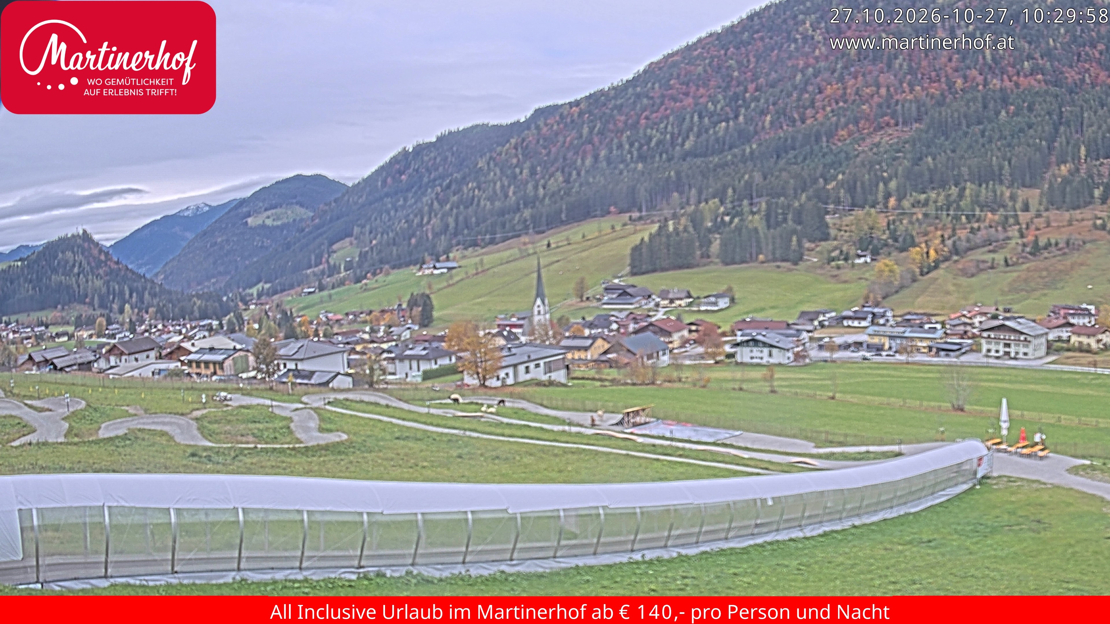 Archiv Foto Webcam Sicht auf St. Martin am Tennengebirge