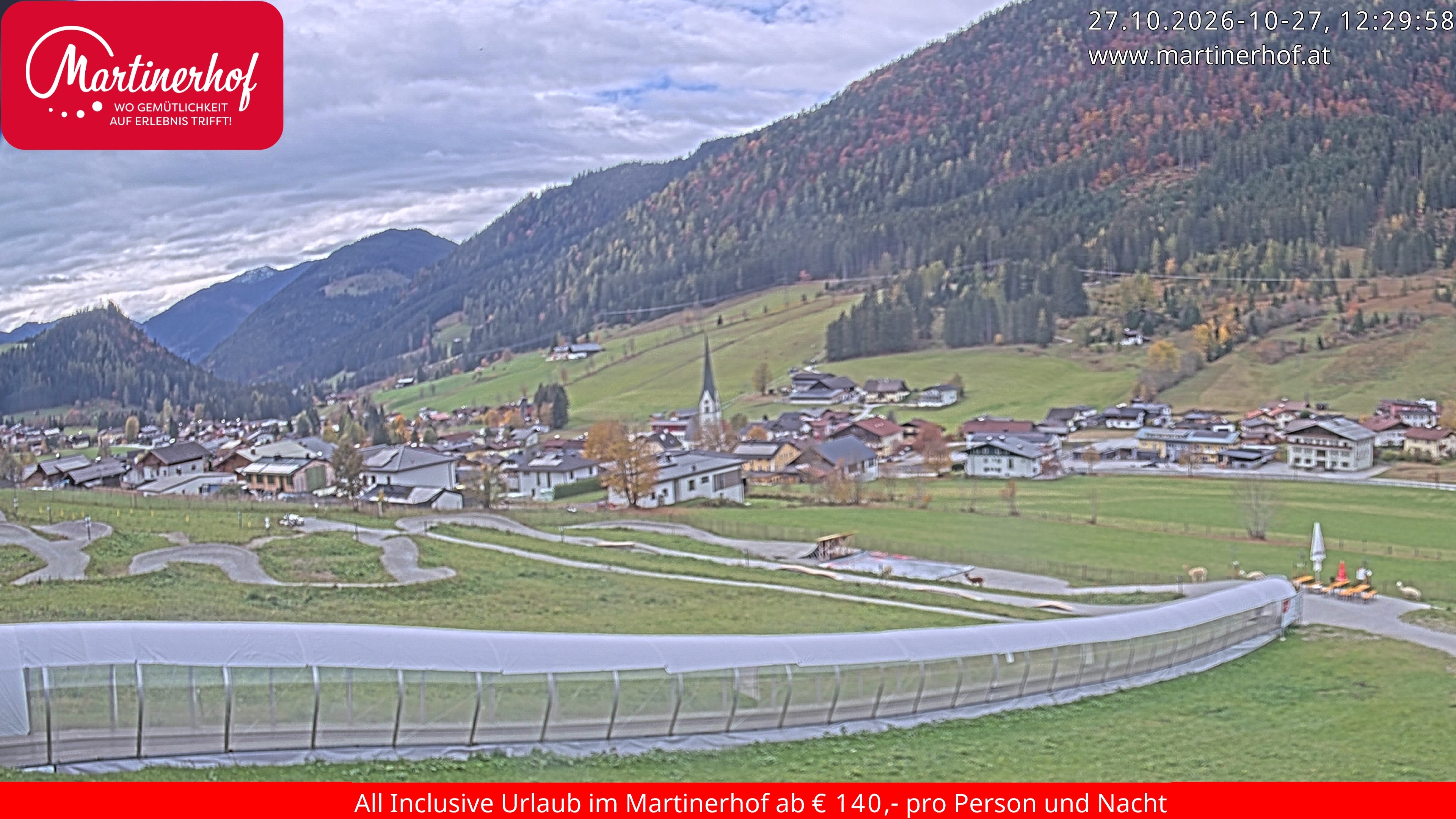 Archiv Foto Webcam Sicht auf St. Martin am Tennengebirge