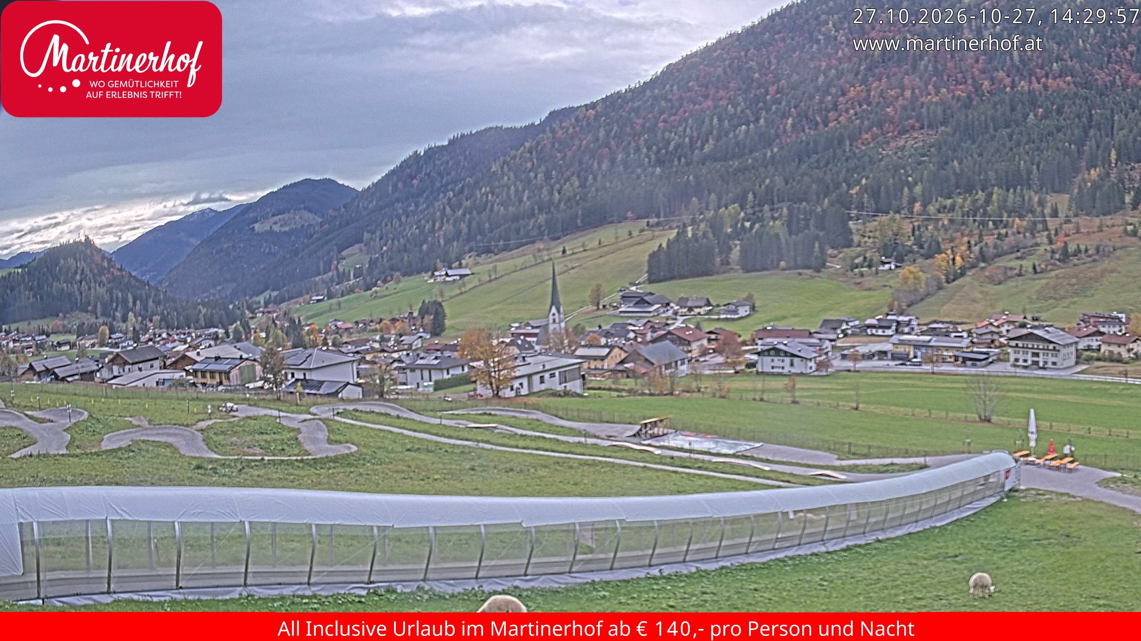 Archiv Foto Webcam Sicht auf St. Martin am Tennengebirge