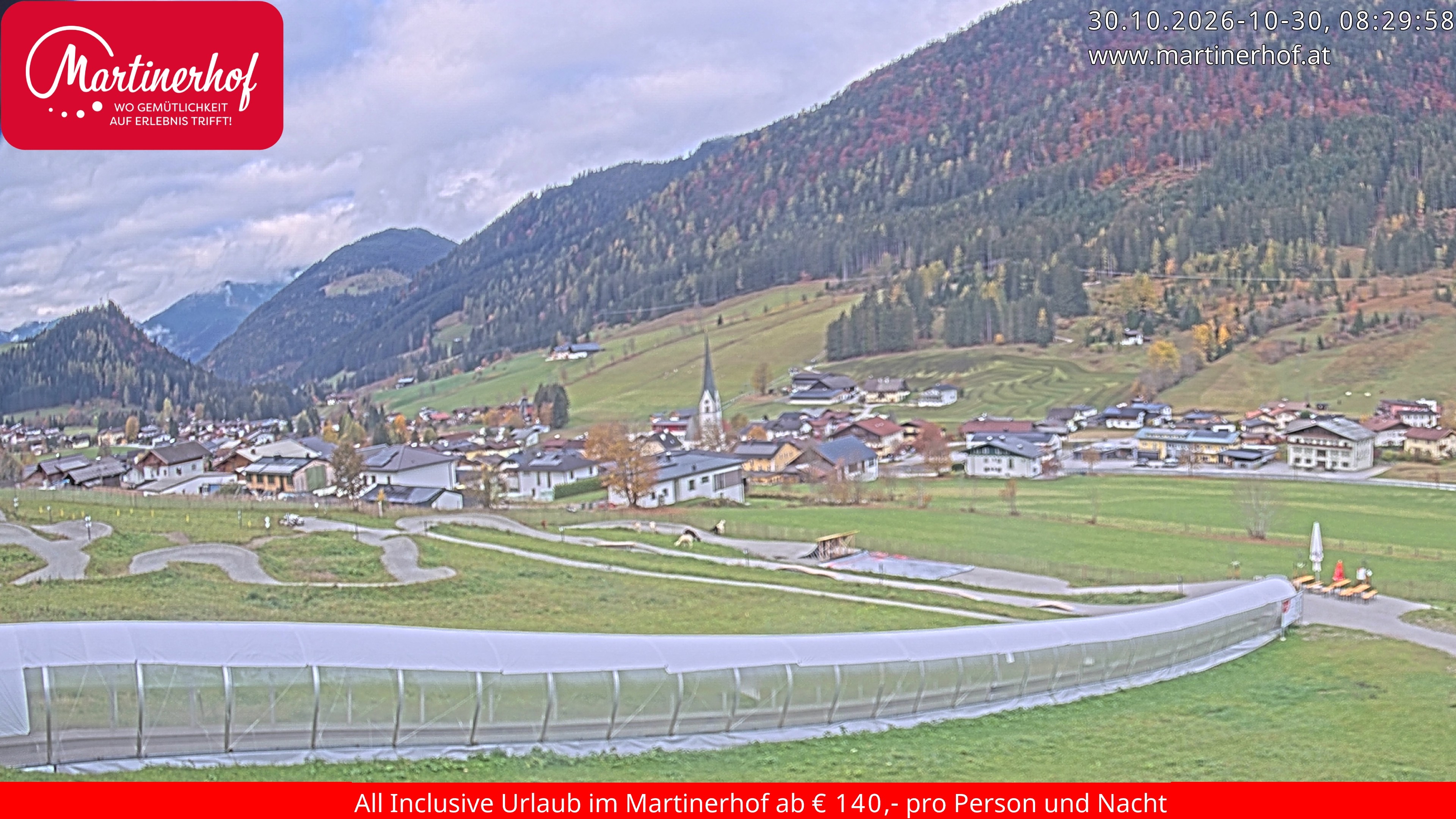Archiv Foto Webcam Sicht auf St. Martin am Tennengebirge