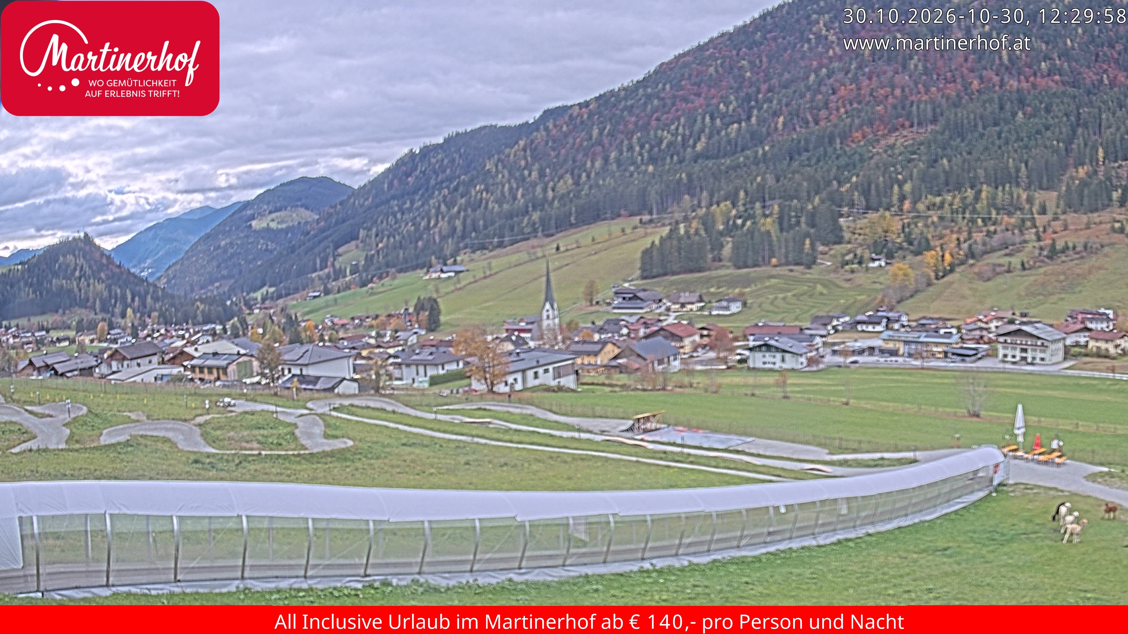 Archiv Foto Webcam Sicht auf St. Martin am Tennengebirge