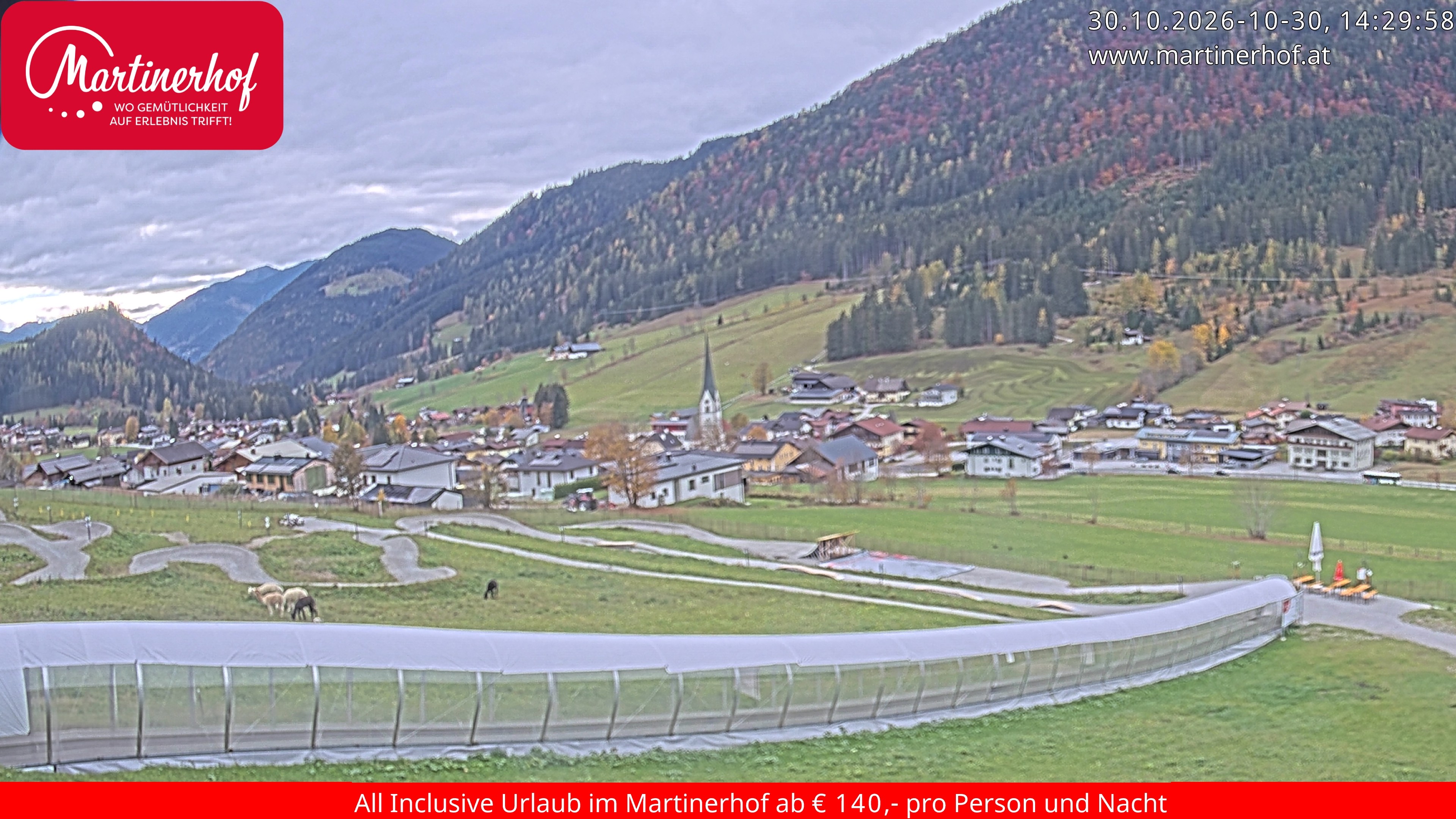 Archiv Foto Webcam Sicht auf St. Martin am Tennengebirge