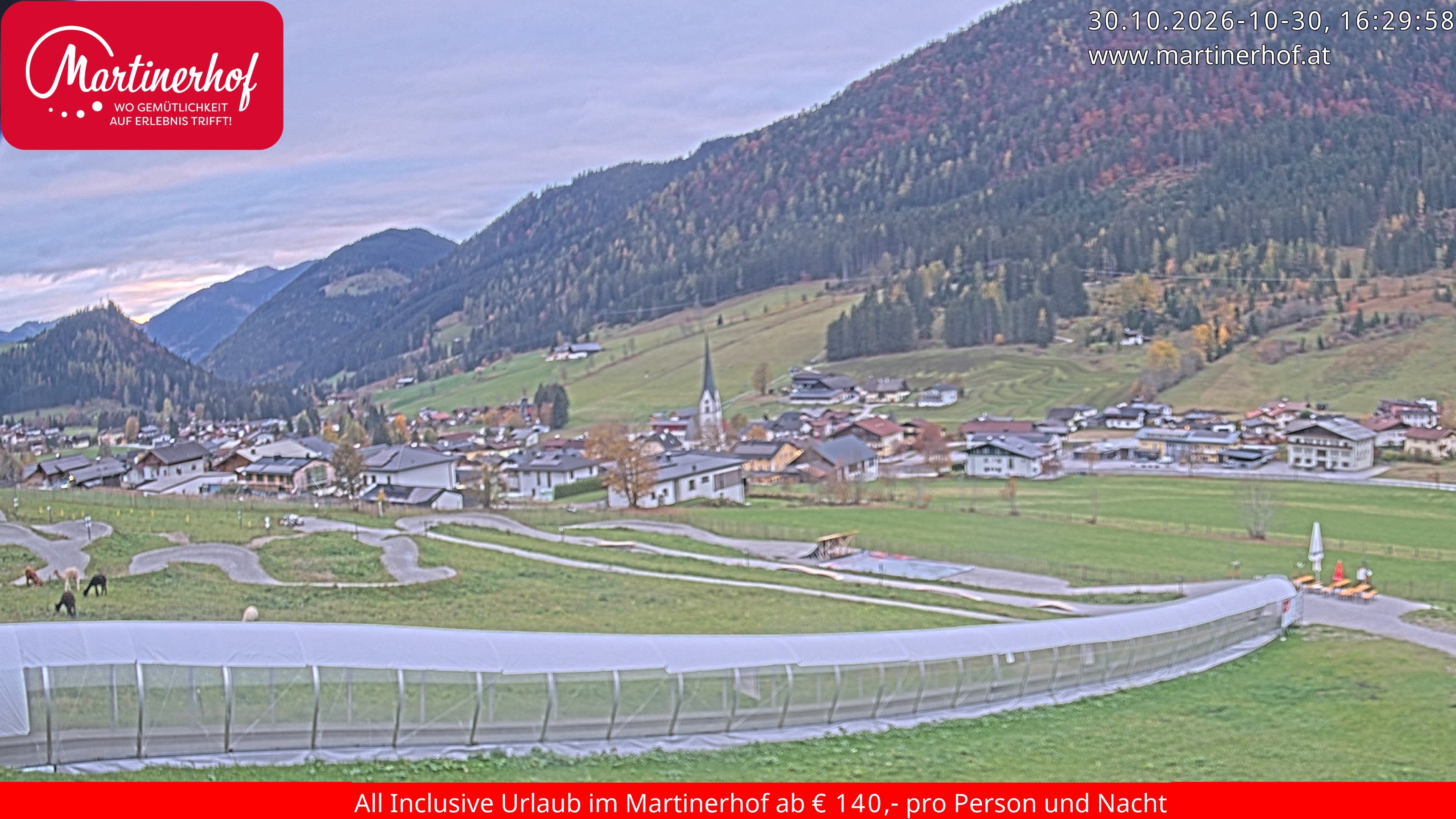 Archiv Foto Webcam Sicht auf St. Martin am Tennengebirge