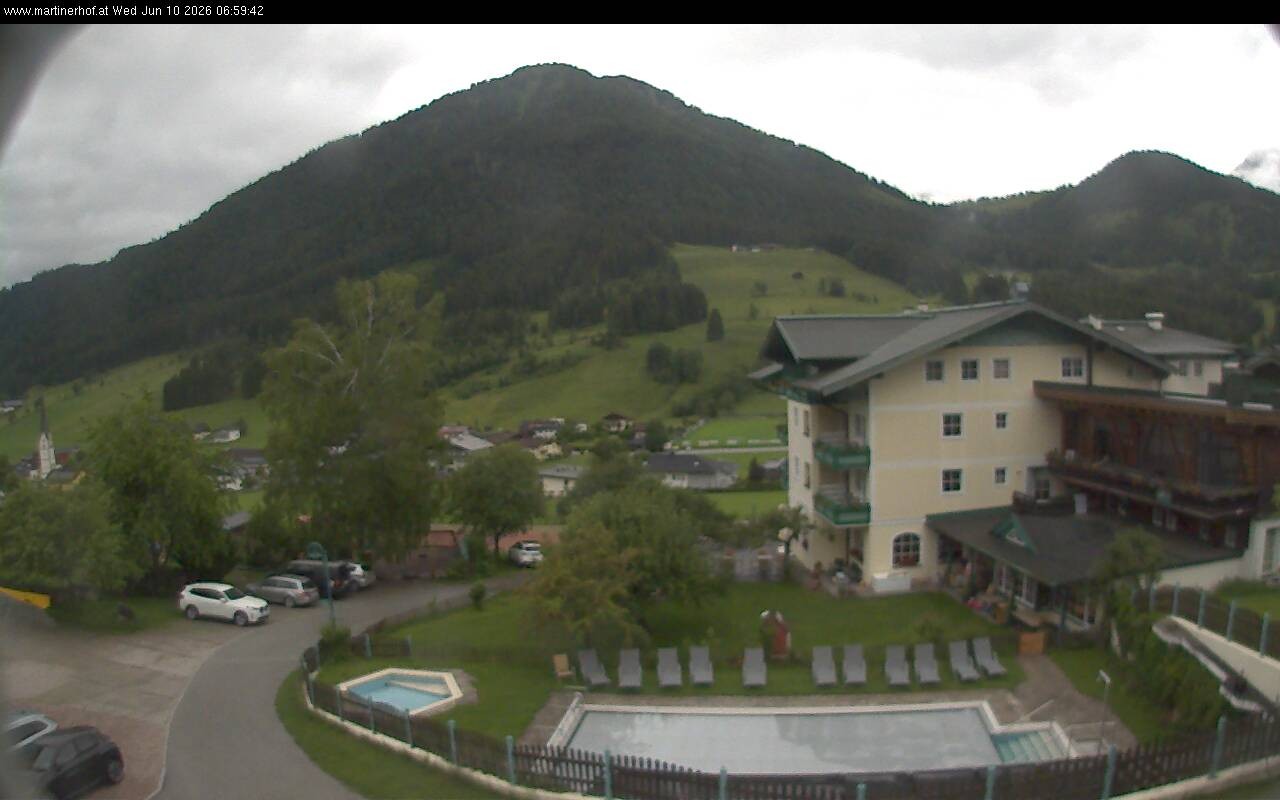 Archived image Webcam features a view of the Tennergebirge mountains