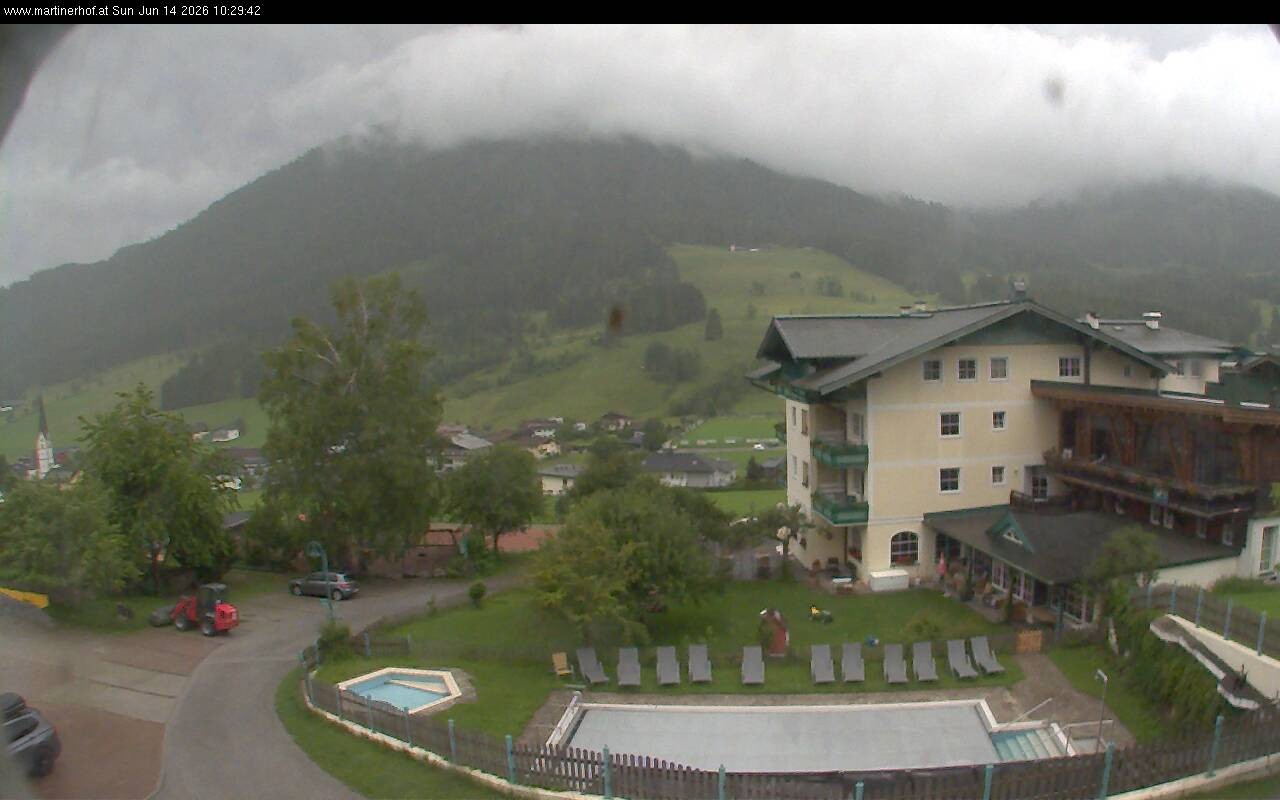 Archived image Webcam features a view of the Tennergebirge mountains