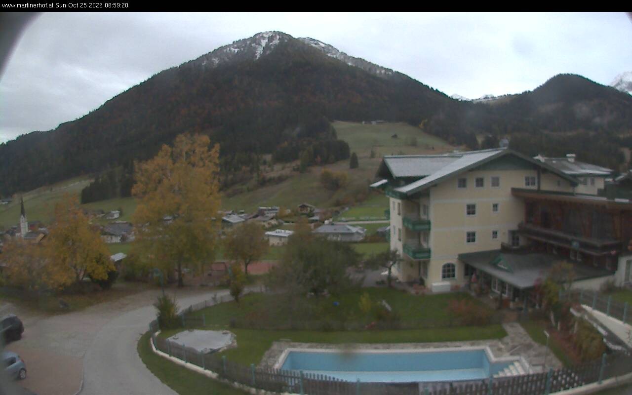 Archived image Webcam features a view of the Tennergebirge mountains