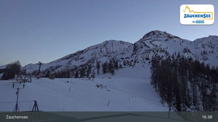 Archived image Webcam Zauchensee: Gamskogelhütte Restaurant