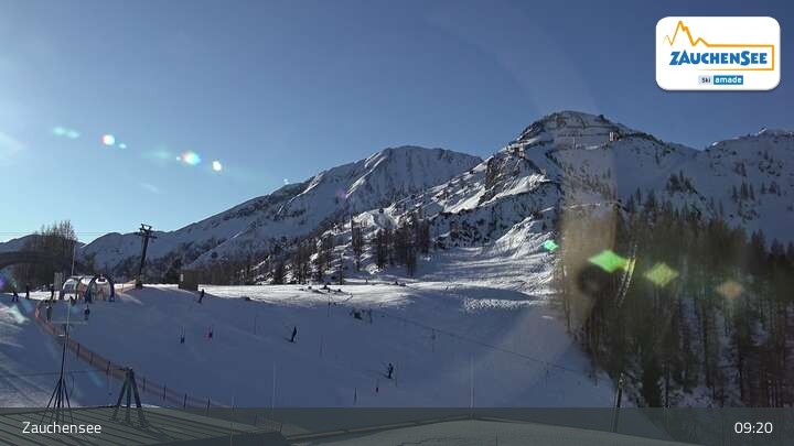 Archived image Webcam Zauchensee: Gamskogelhütte Restaurant