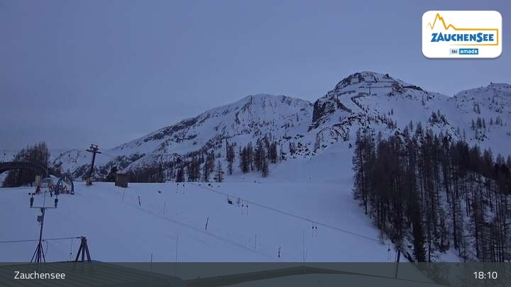 Archived image Webcam Zauchensee: Gamskogelhütte Restaurant