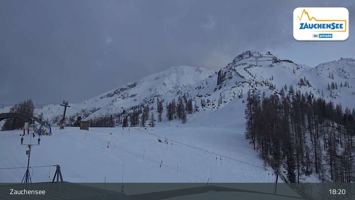 Archived image Webcam Zauchensee: Gamskogelhütte Restaurant