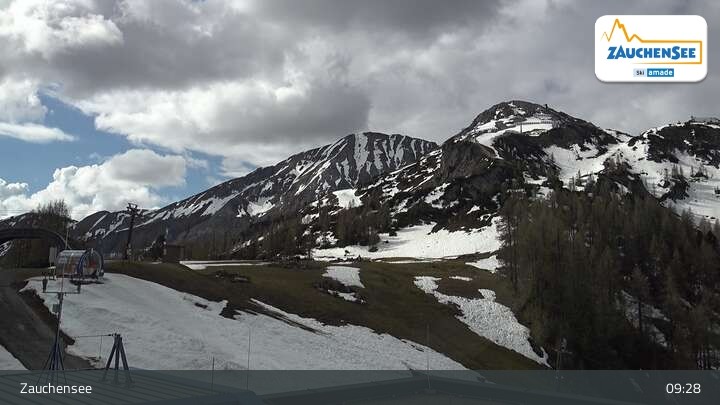 Archived image Webcam Zauchensee: Gamskogelhütte Restaurant