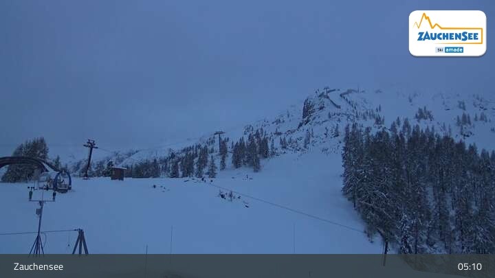 Archived image Webcam Zauchensee: Gamskogelhütte Restaurant