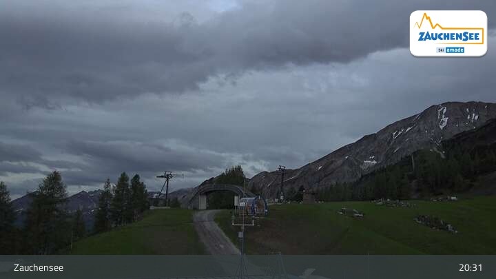 Archived image Webcam Zauchensee: Gamskogelhütte Restaurant