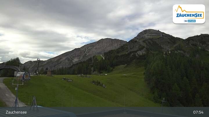 Archived image Webcam Zauchensee: Gamskogelhütte Restaurant