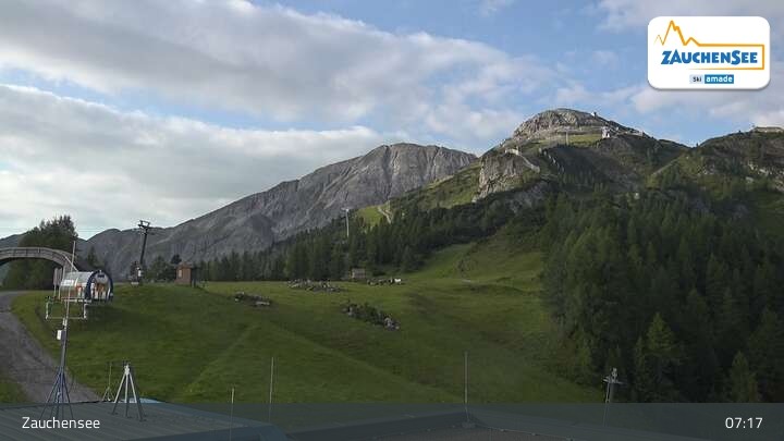 Archived image Webcam Zauchensee: Gamskogelhütte Restaurant