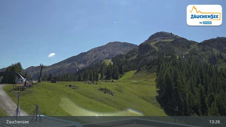 Archived image Webcam Zauchensee: Gamskogelhütte Restaurant